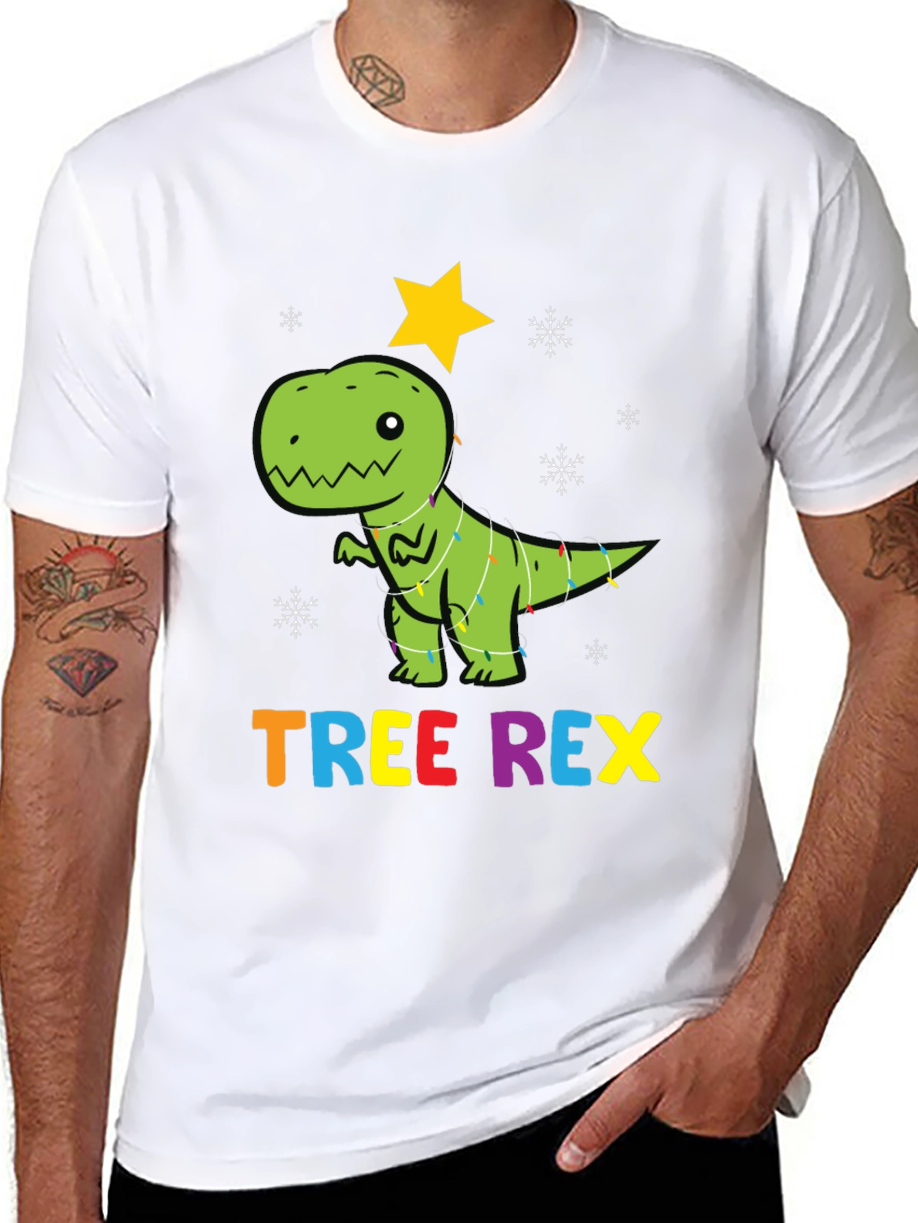 Tree Rex Christmas T-Shirt - Dinosaur Holiday Tee