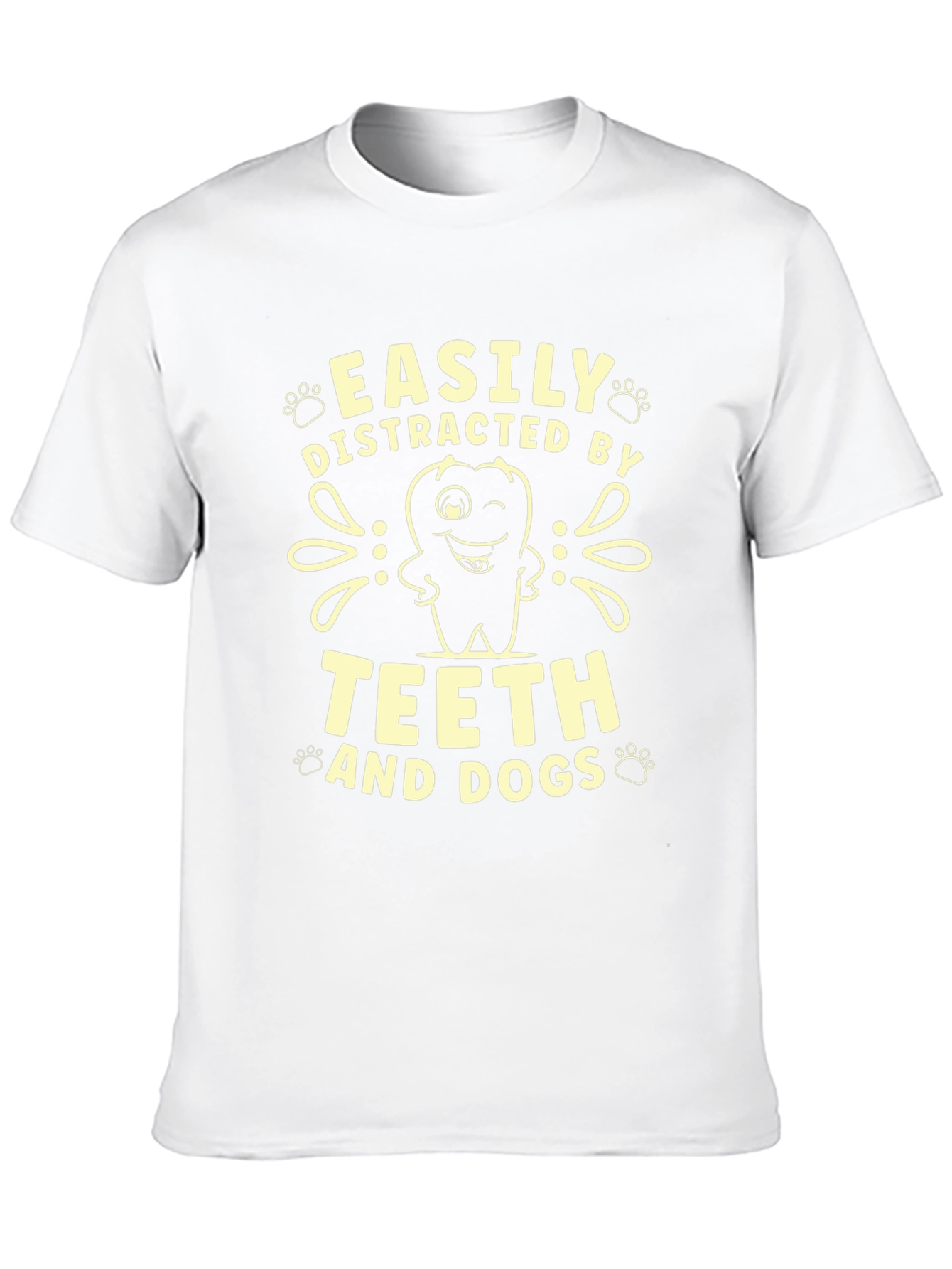 Easily Distracted By Teeth and Dogs Graphic T-Shirt