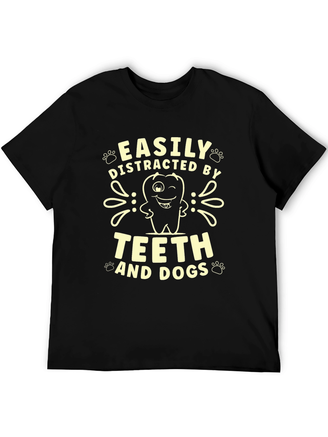 Easily Distracted By Teeth and Dogs Graphic T-Shirt