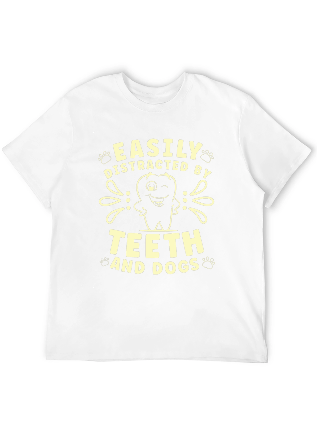 Easily Distracted By Teeth and Dogs Graphic T-Shirt