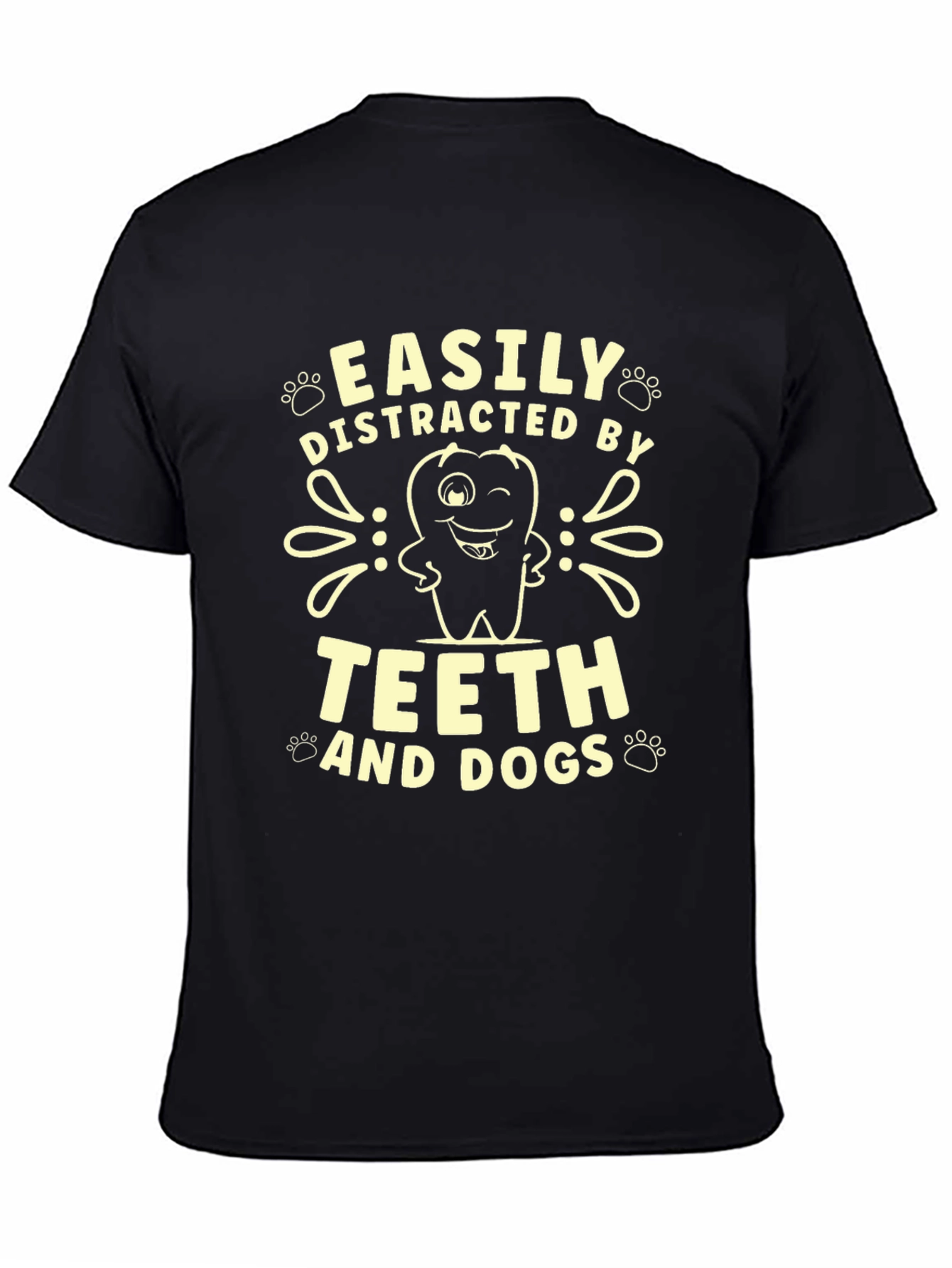 Easily Distracted By Teeth and Dogs Graphic T-Shirt