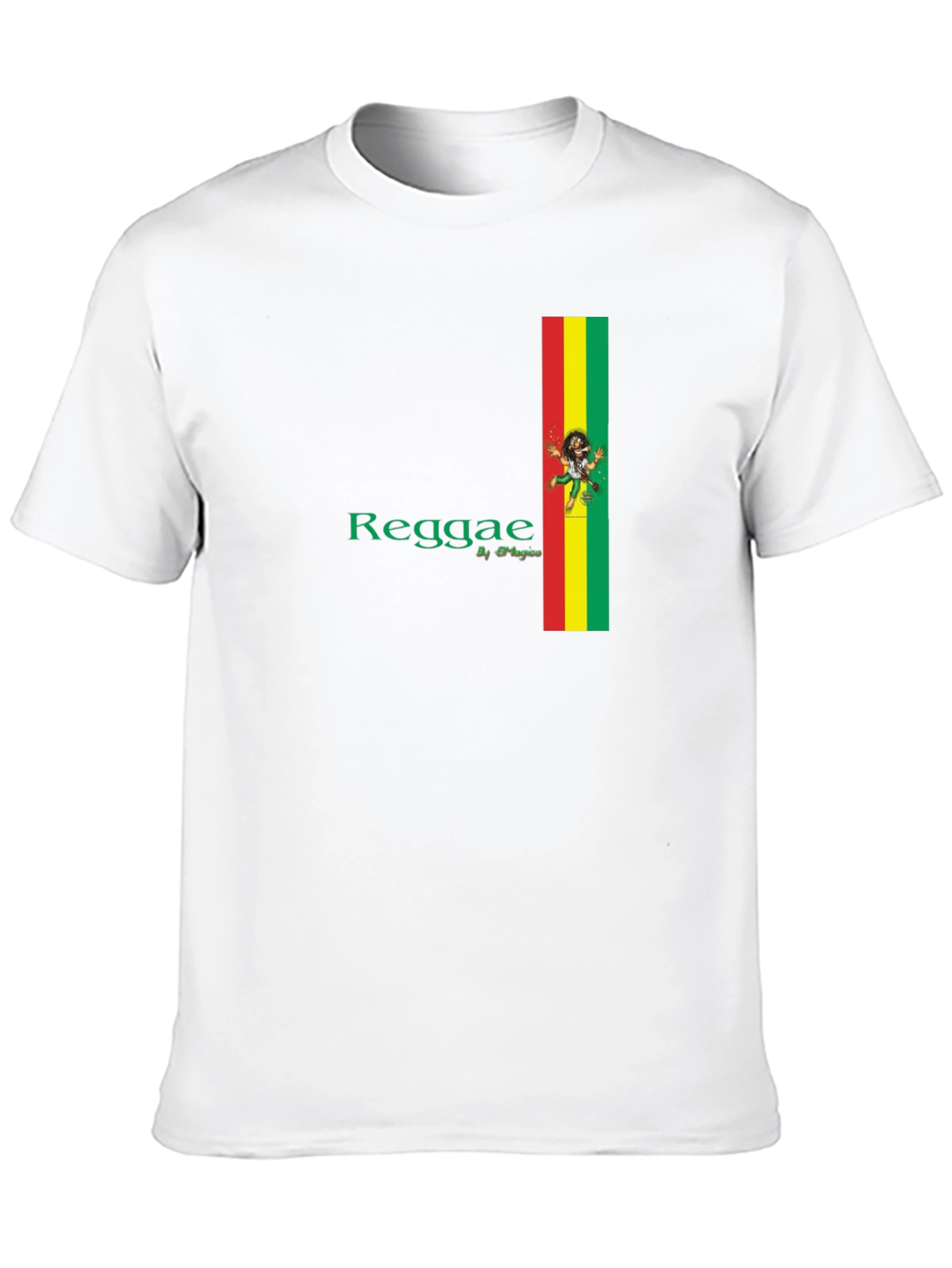 Reggae Black T-Shirt with Stripe