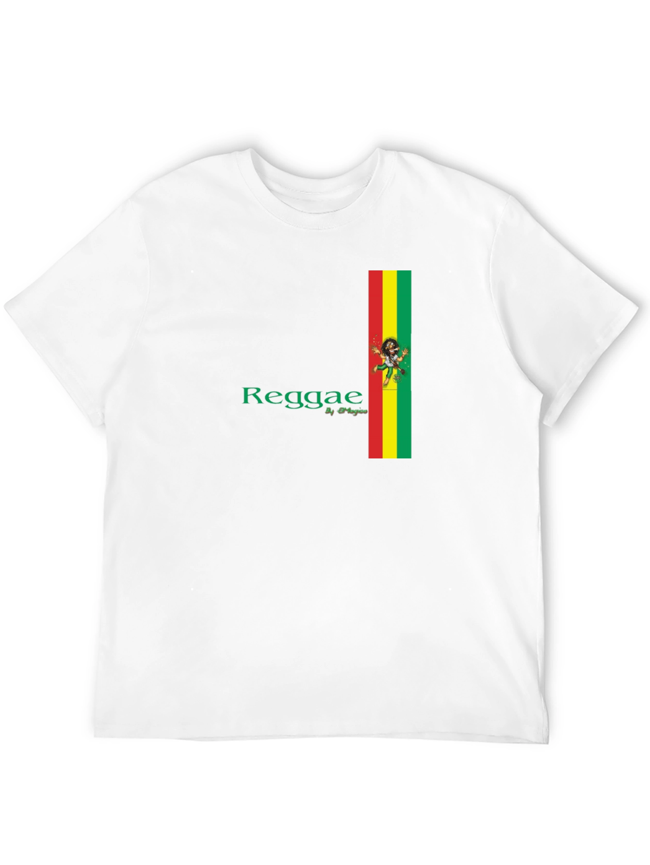 Reggae Black T-Shirt with Stripe