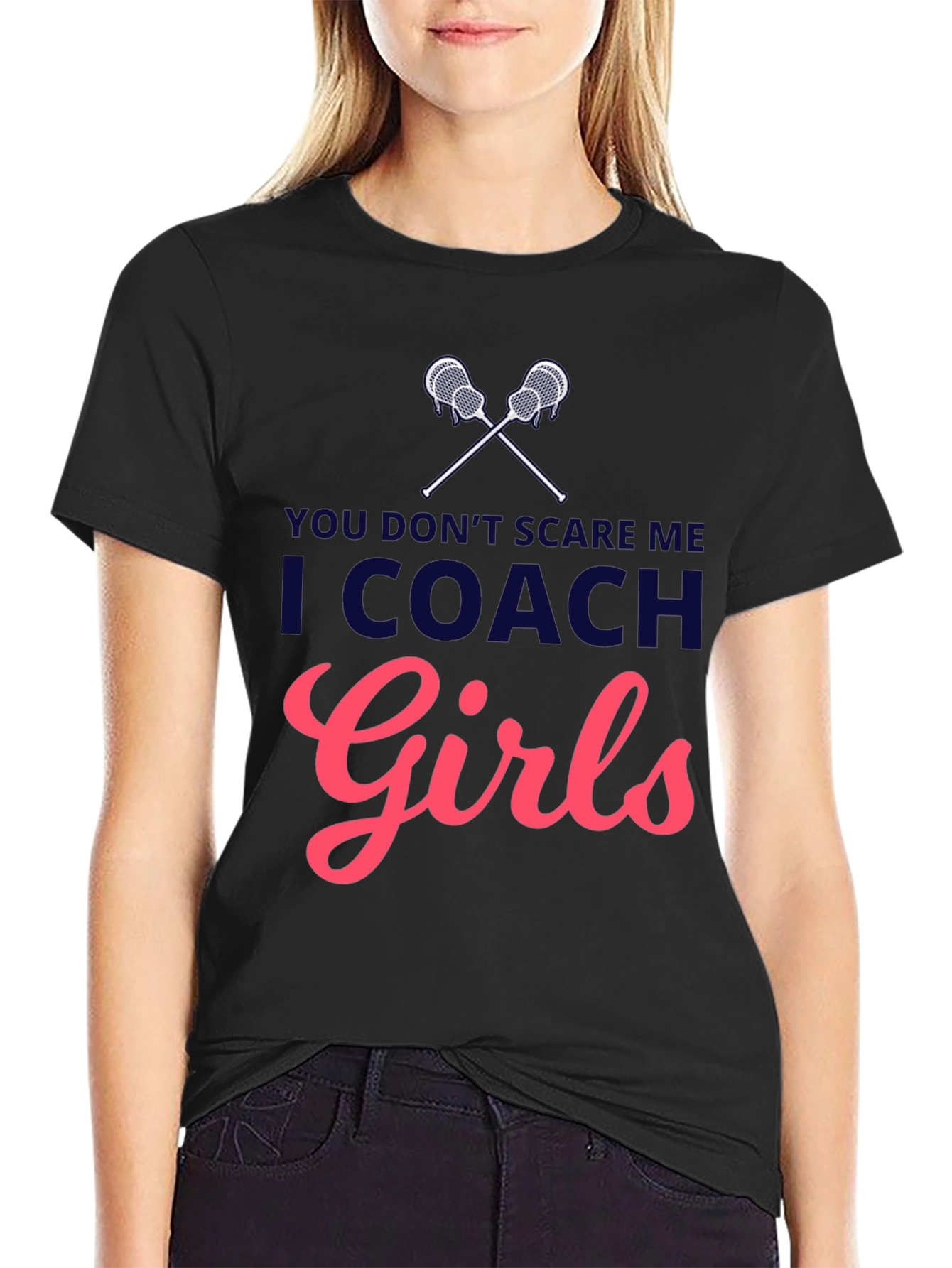 I Coach Girls T-Shirt - Lacrosse Coach Apparel