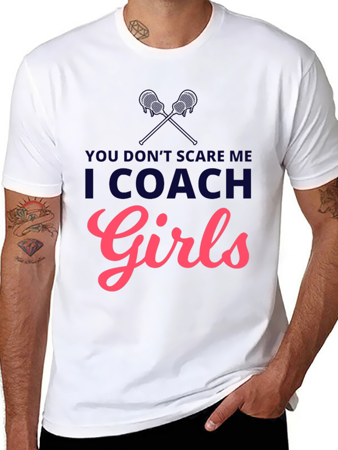 I Coach Girls T-Shirt - Lacrosse Coach Apparel