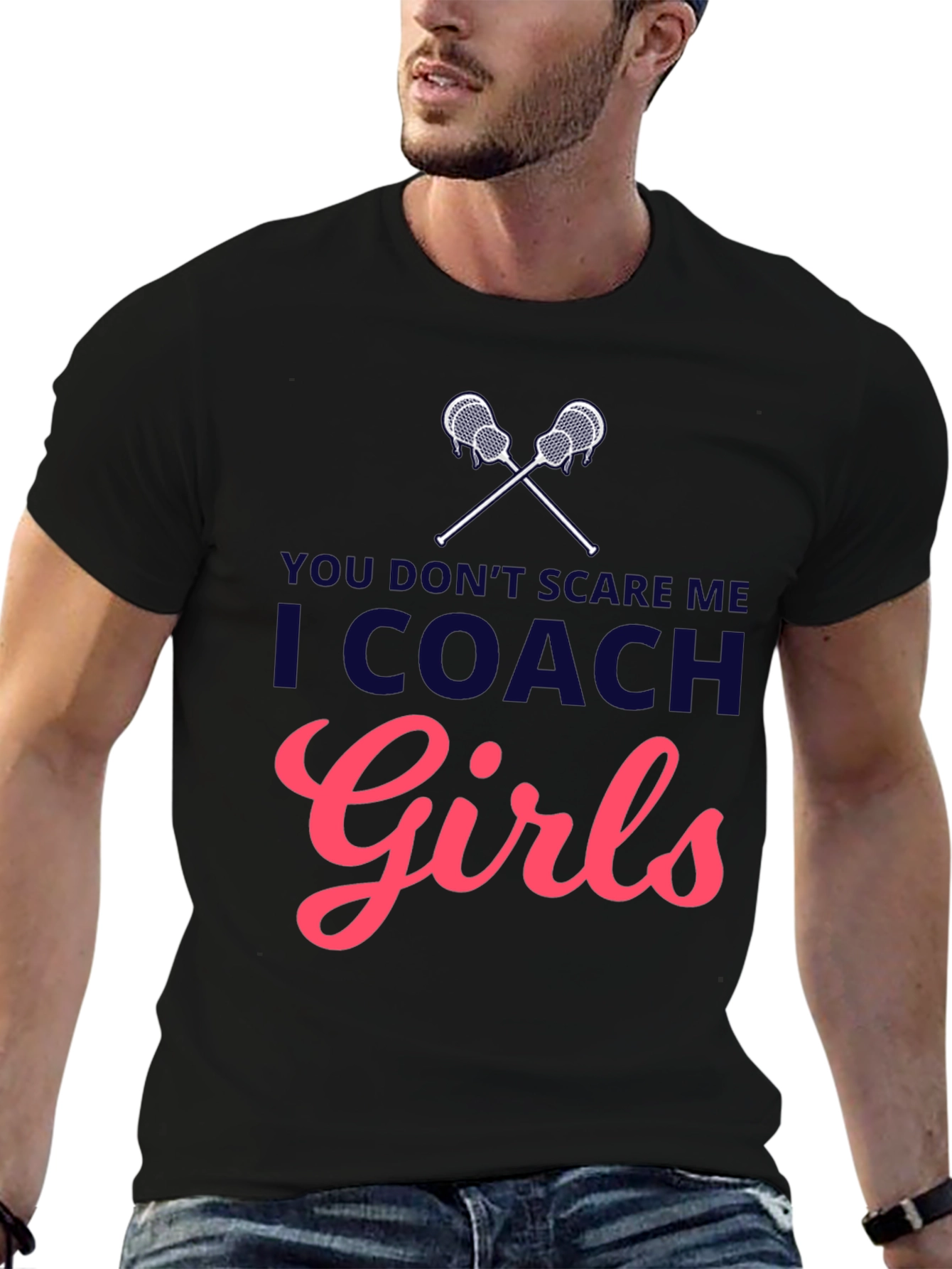I Coach Girls T-Shirt - Lacrosse Coach Apparel