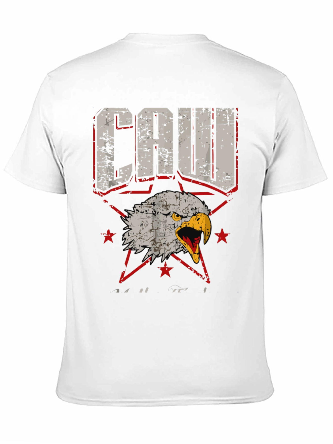 CAW Eagle Graphic Print Black T-Shirt