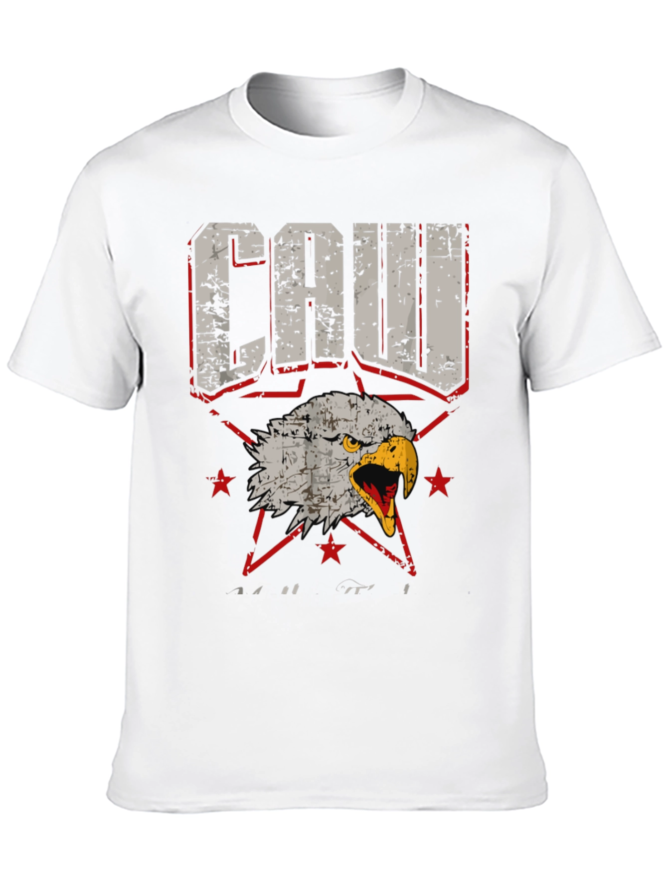 CAW Eagle Graphic Print Black T-Shirt