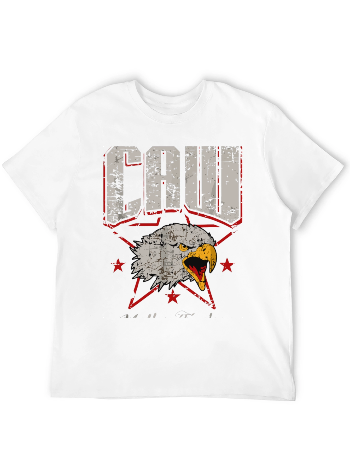 CAW Eagle Graphic Print Black T-Shirt