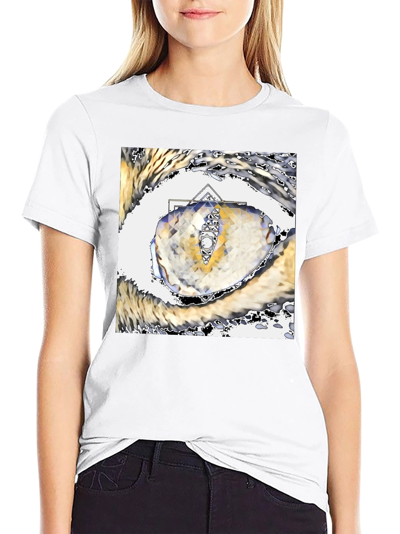 Abstract Eye Graphic Tee - Unique Artistic Design