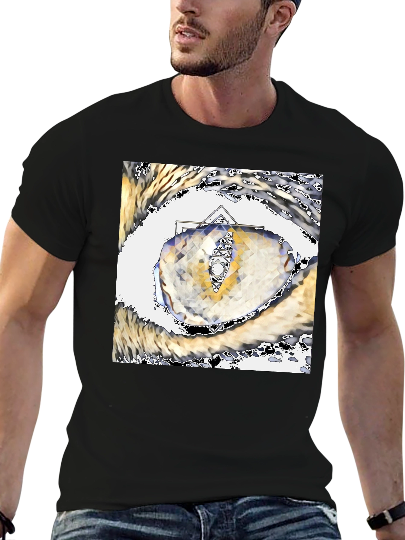 Abstract Eye Graphic Tee - Unique Artistic Design