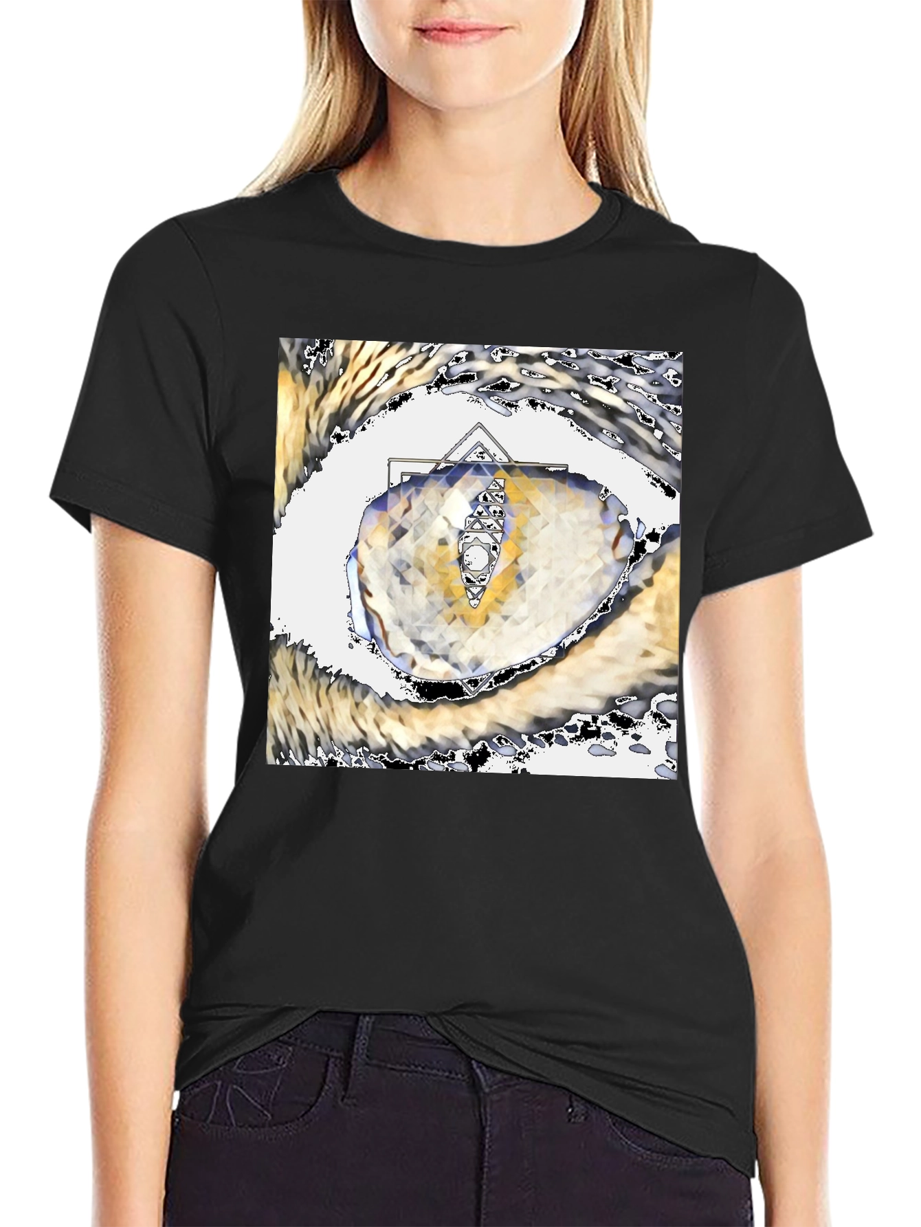 Abstract Eye Graphic Tee - Unique Artistic Design