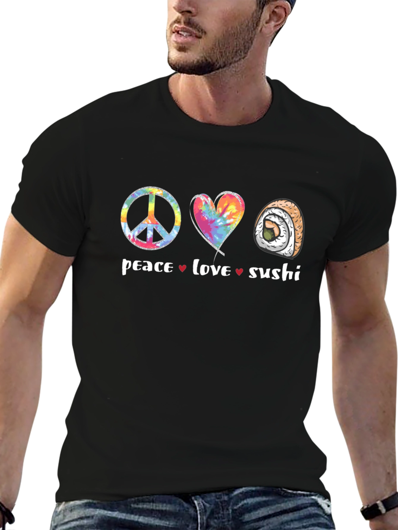 Peace Love Sushi Graphic Tee