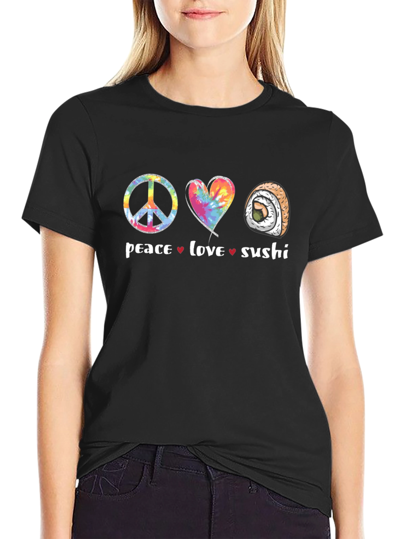 Peace Love Sushi Graphic Tee