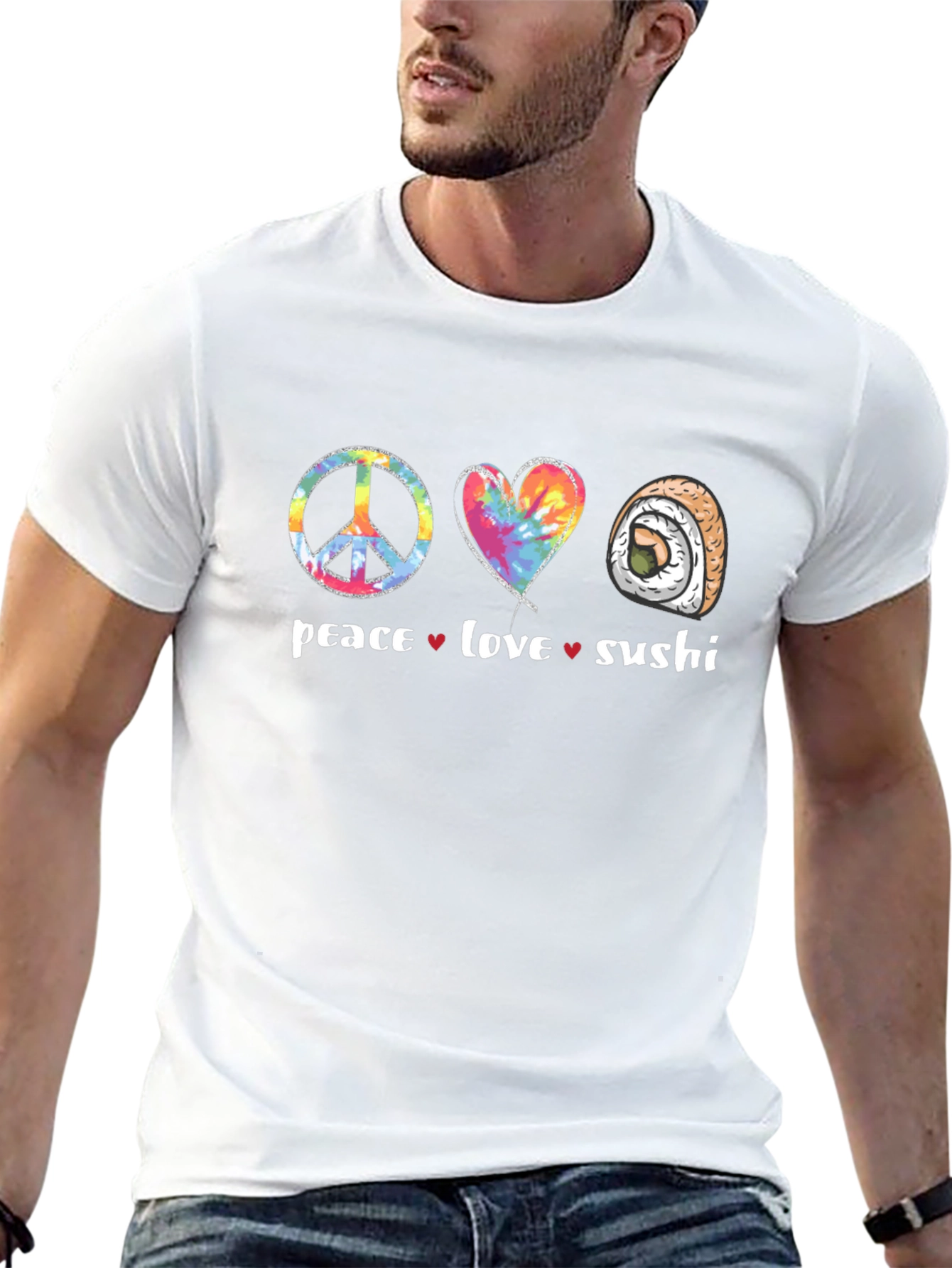 Peace Love Sushi Graphic Tee