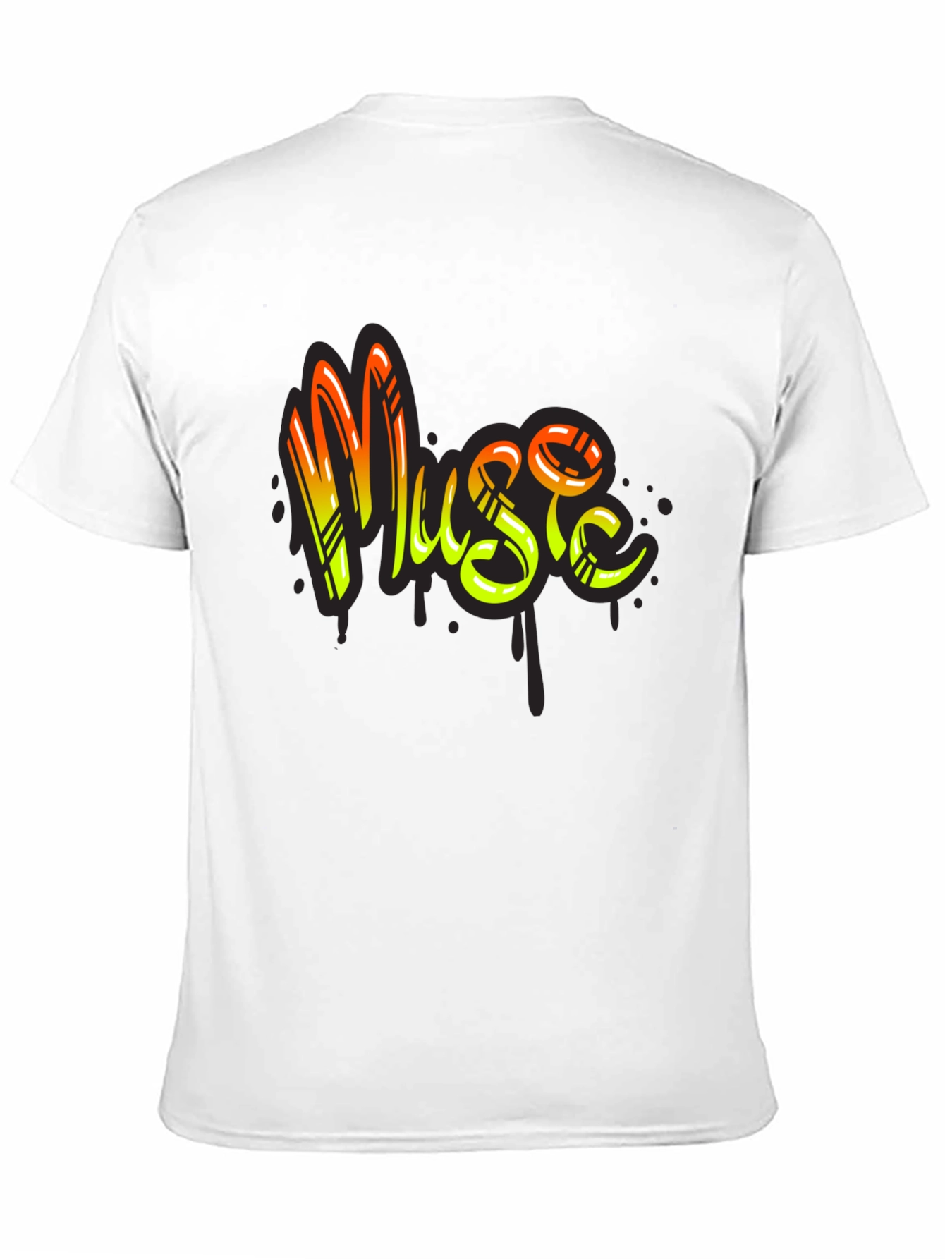 Music Graffiti Style Black T-Shirt