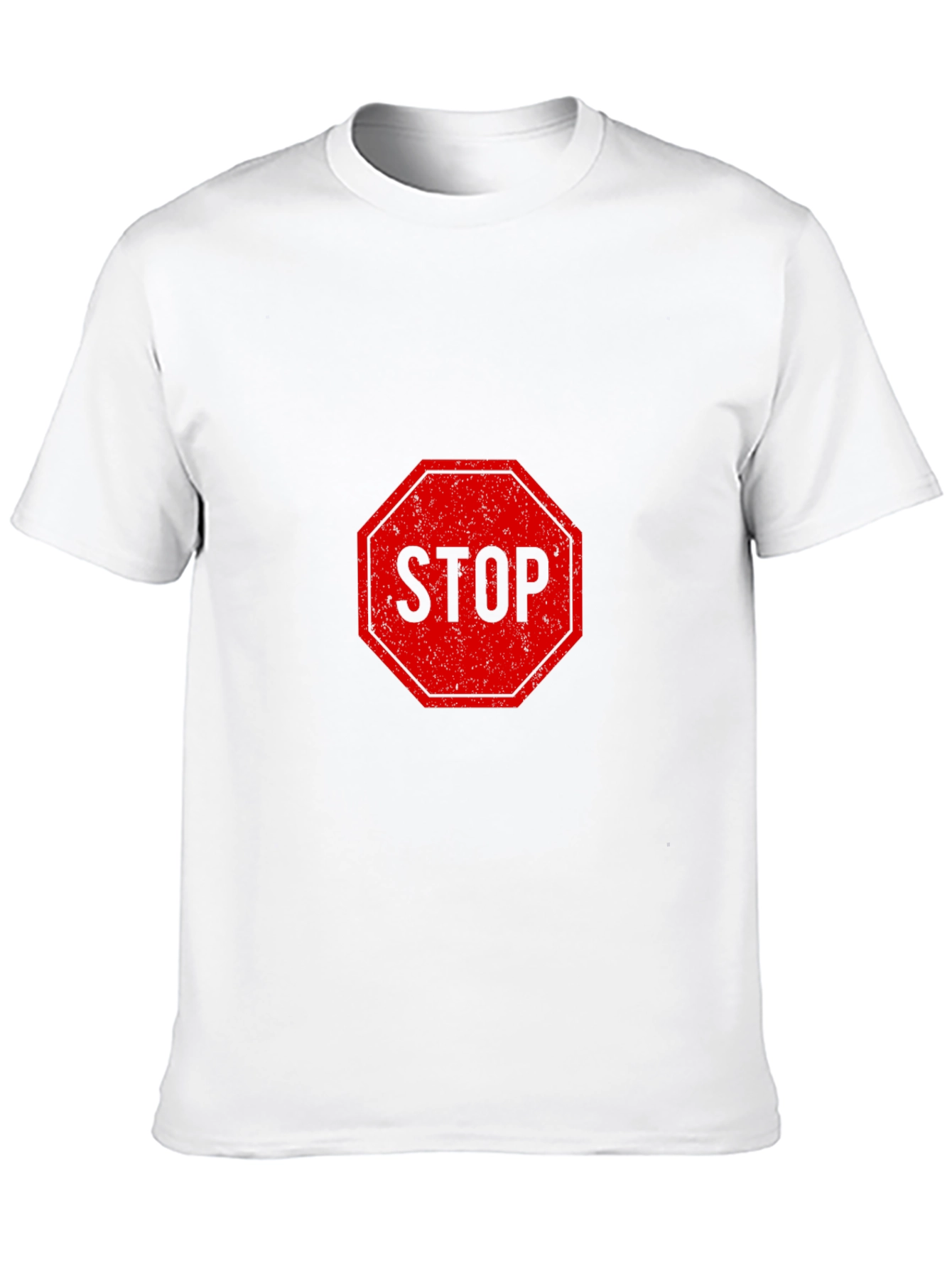 Stop Sign Graphic Tee - Black Short Sleeve