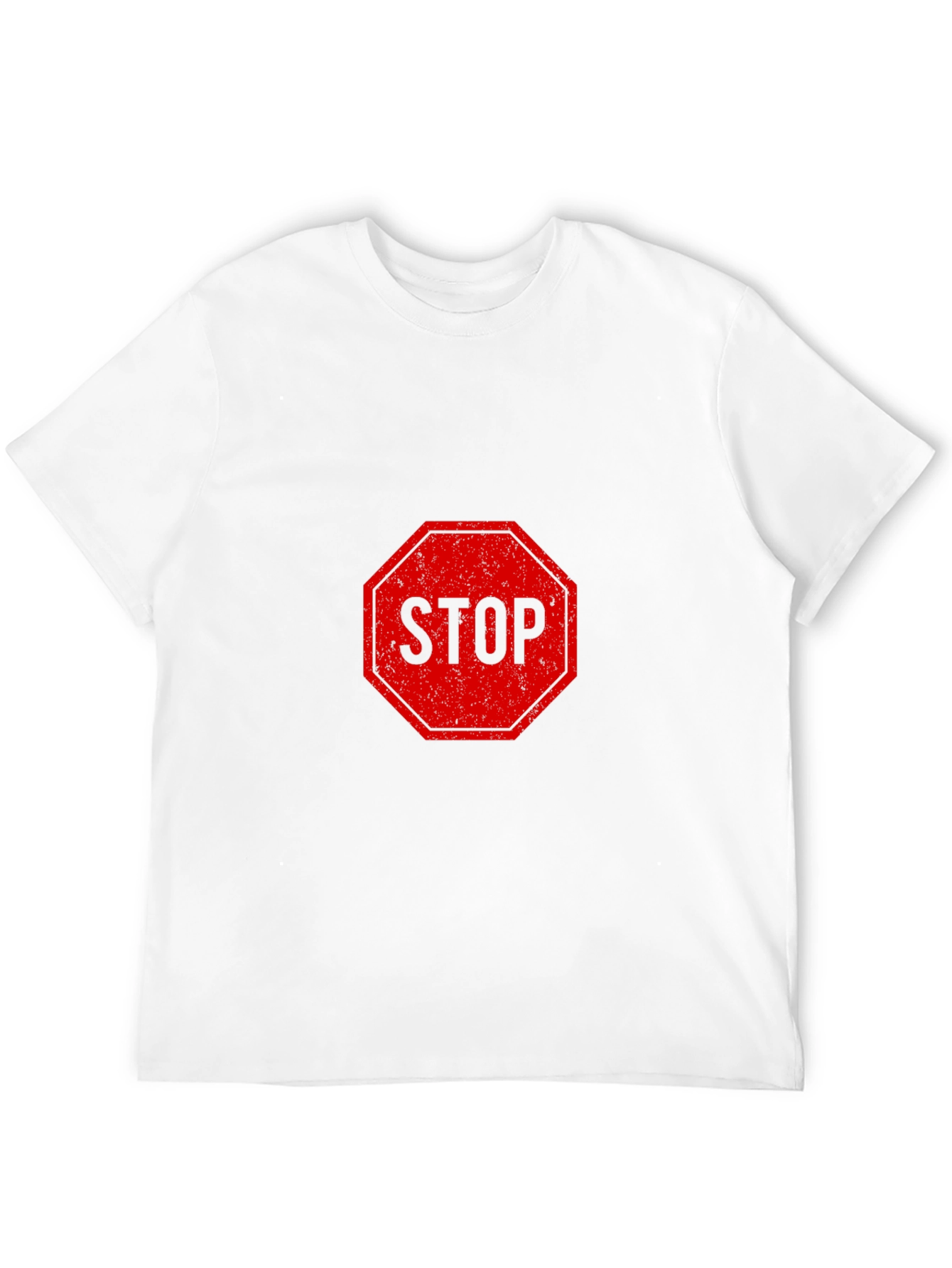 Stop Sign Graphic Tee - Black Short Sleeve