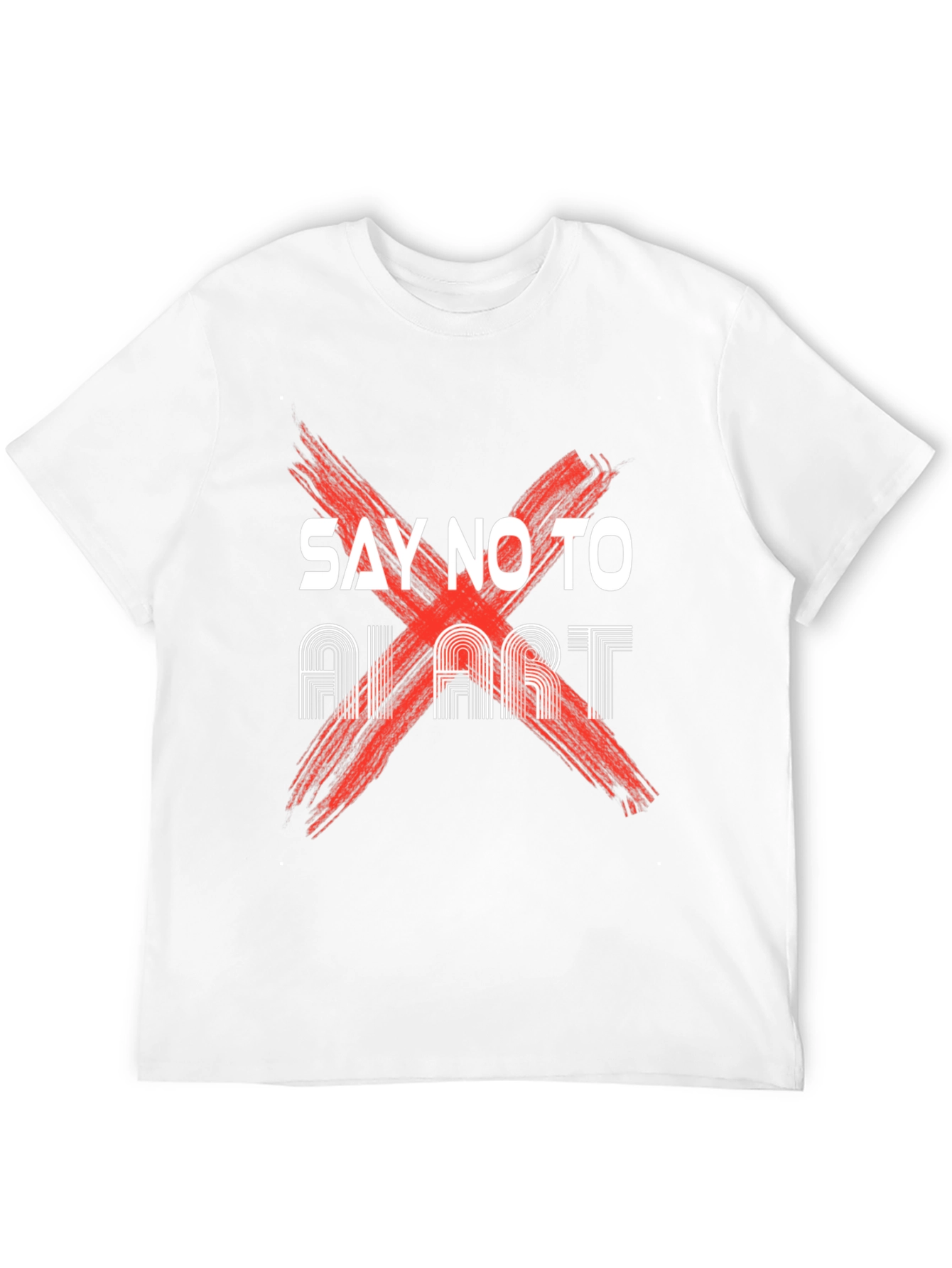 Say No to AI Art Black T-Shirt