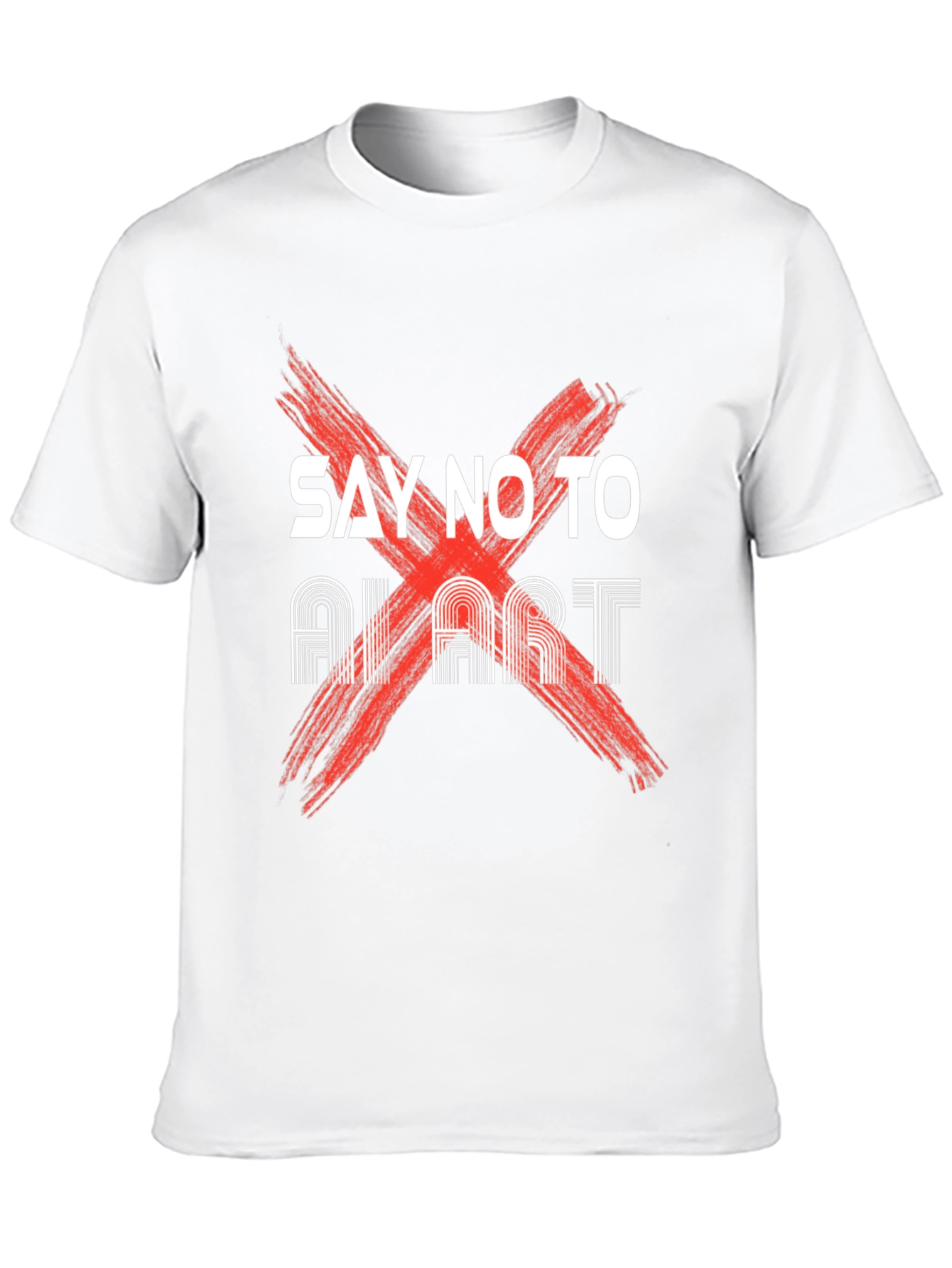 Say No to AI Art Black T-Shirt