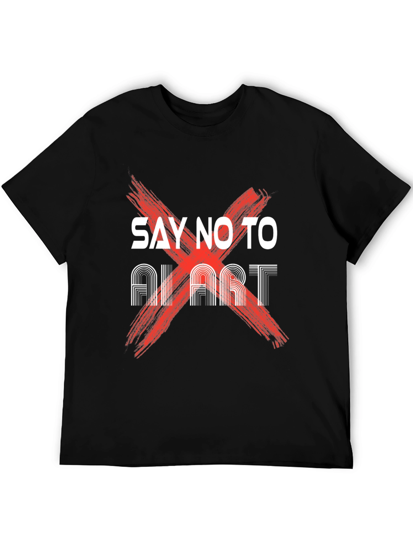 Say No to AI Art Black T-Shirt