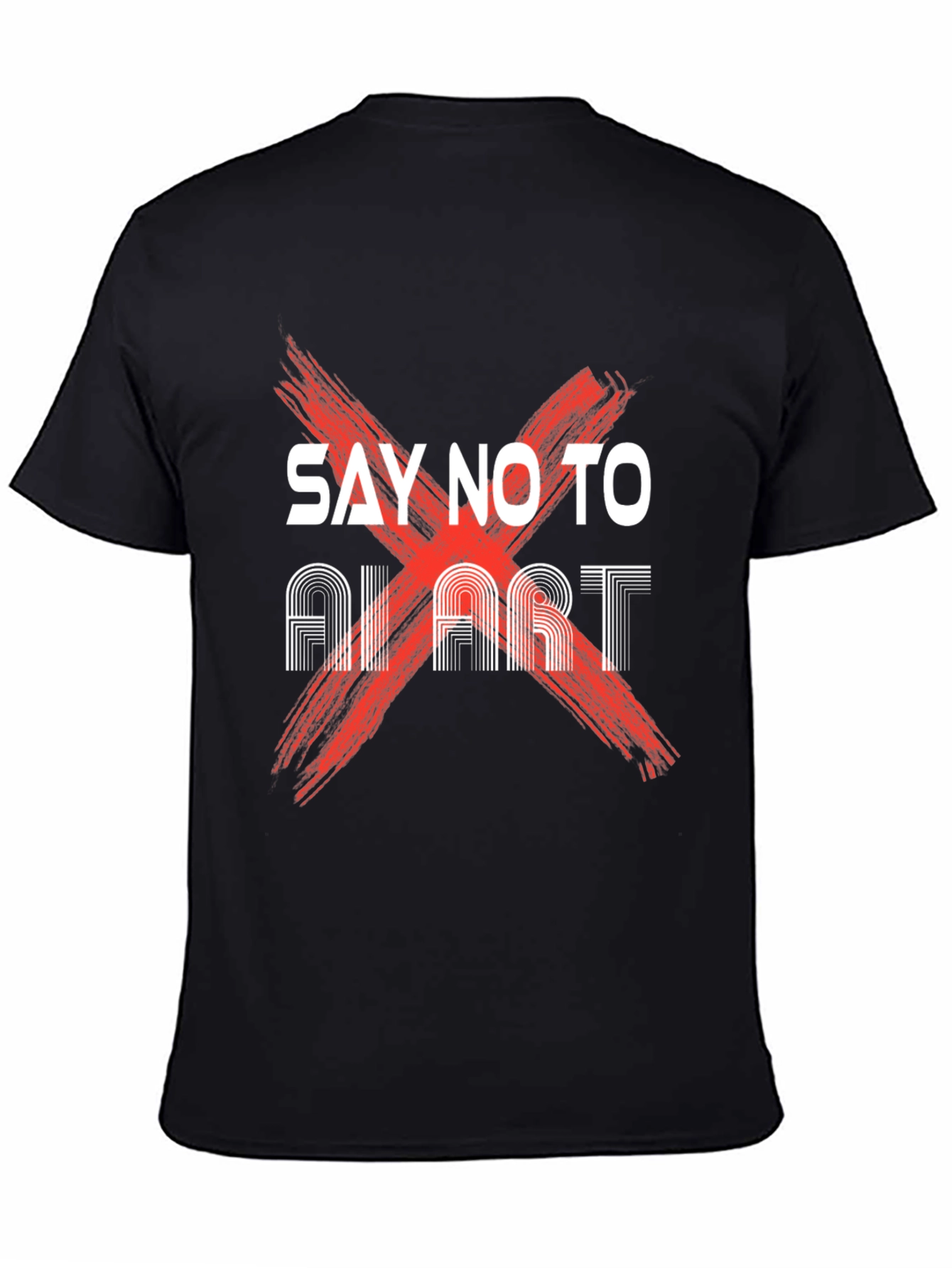 Say No to AI Art Black T-Shirt