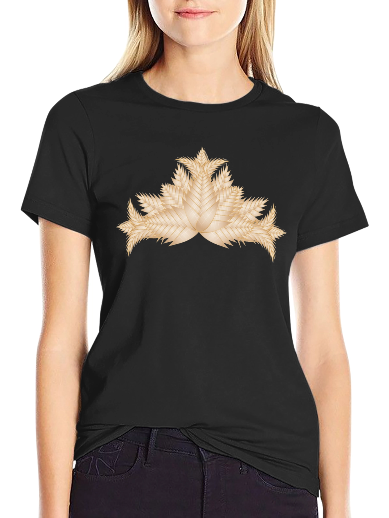 Wheat Graphic Tee - Soft Black T-Shirt