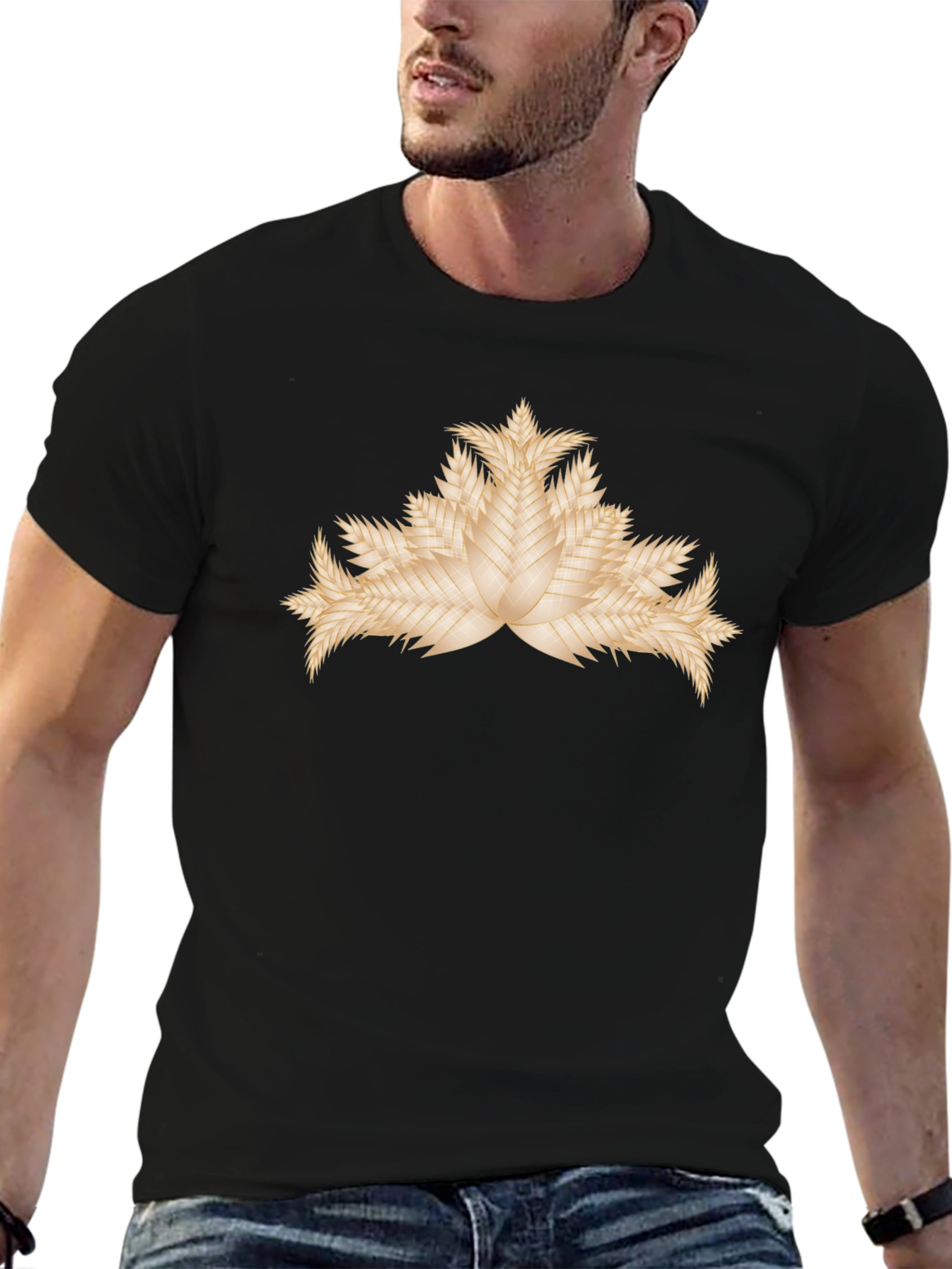 Wheat Graphic Tee - Soft Black T-Shirt