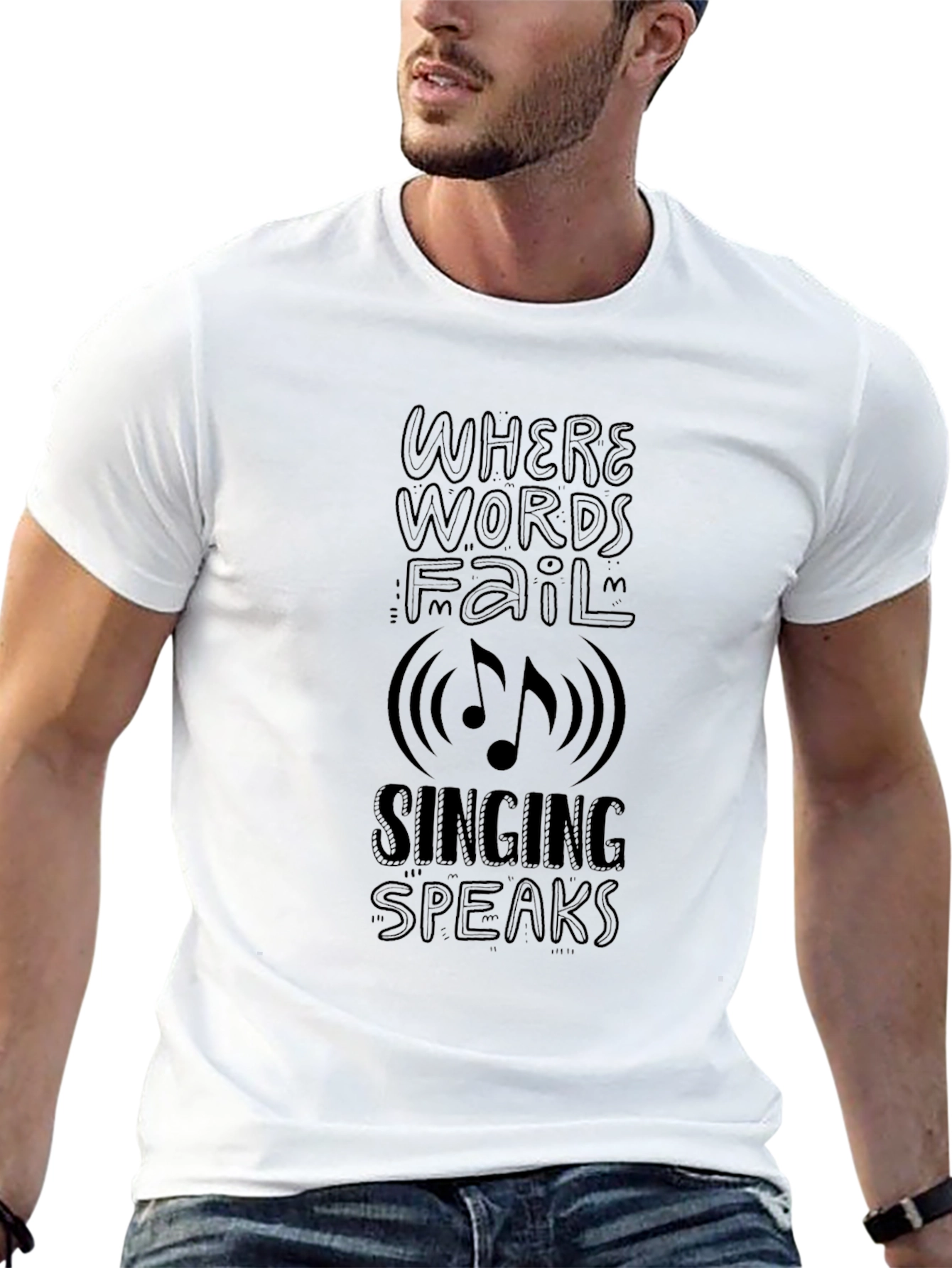 Music Speaks T-Shirt - Where Words Fail Tee