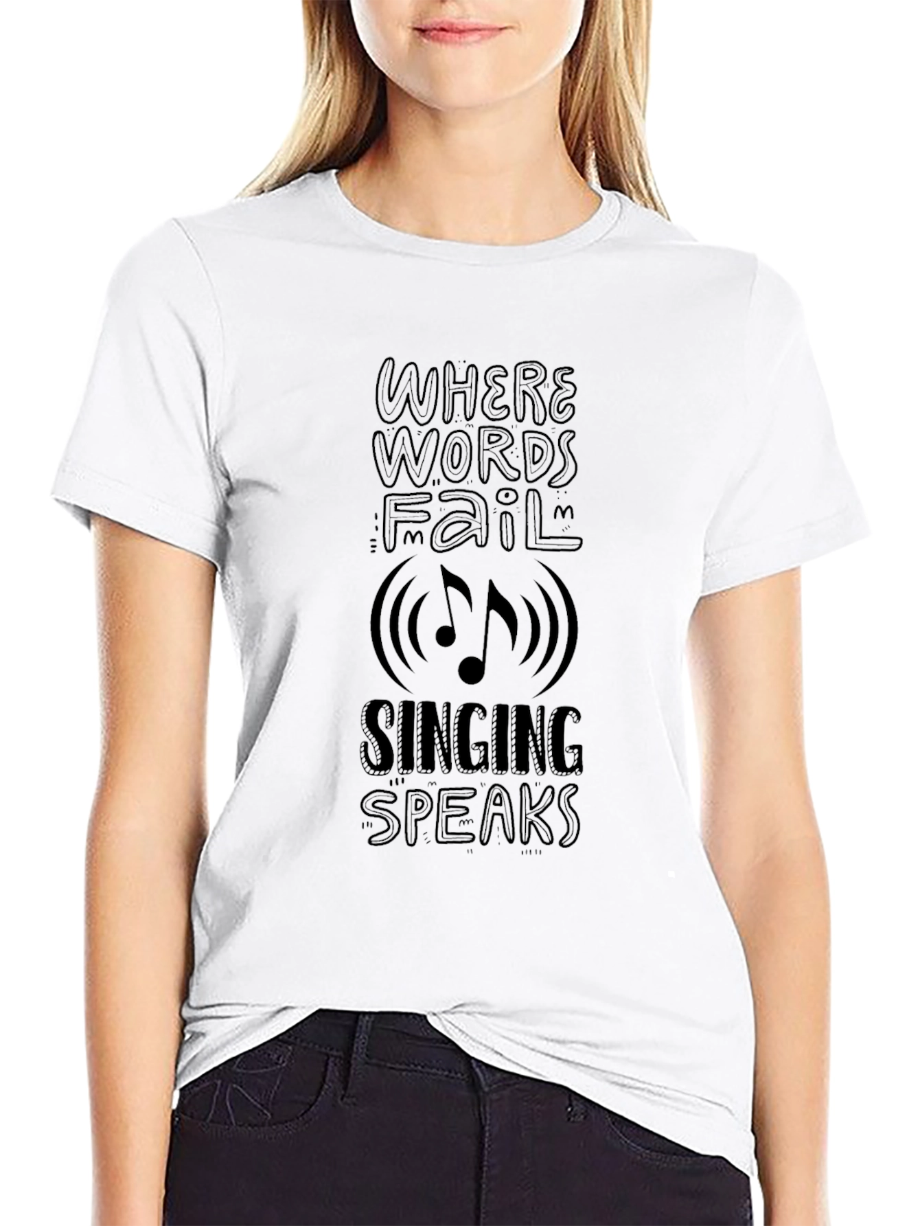 Music Speaks T-Shirt - Where Words Fail Tee