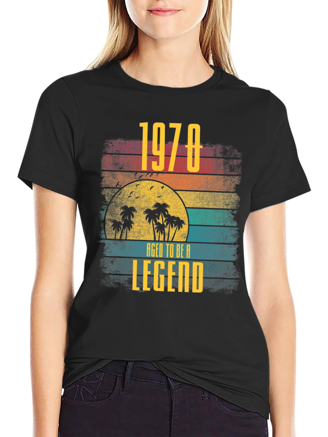 1978 Aged to Be a Legend Retro Sunset T-Shirt