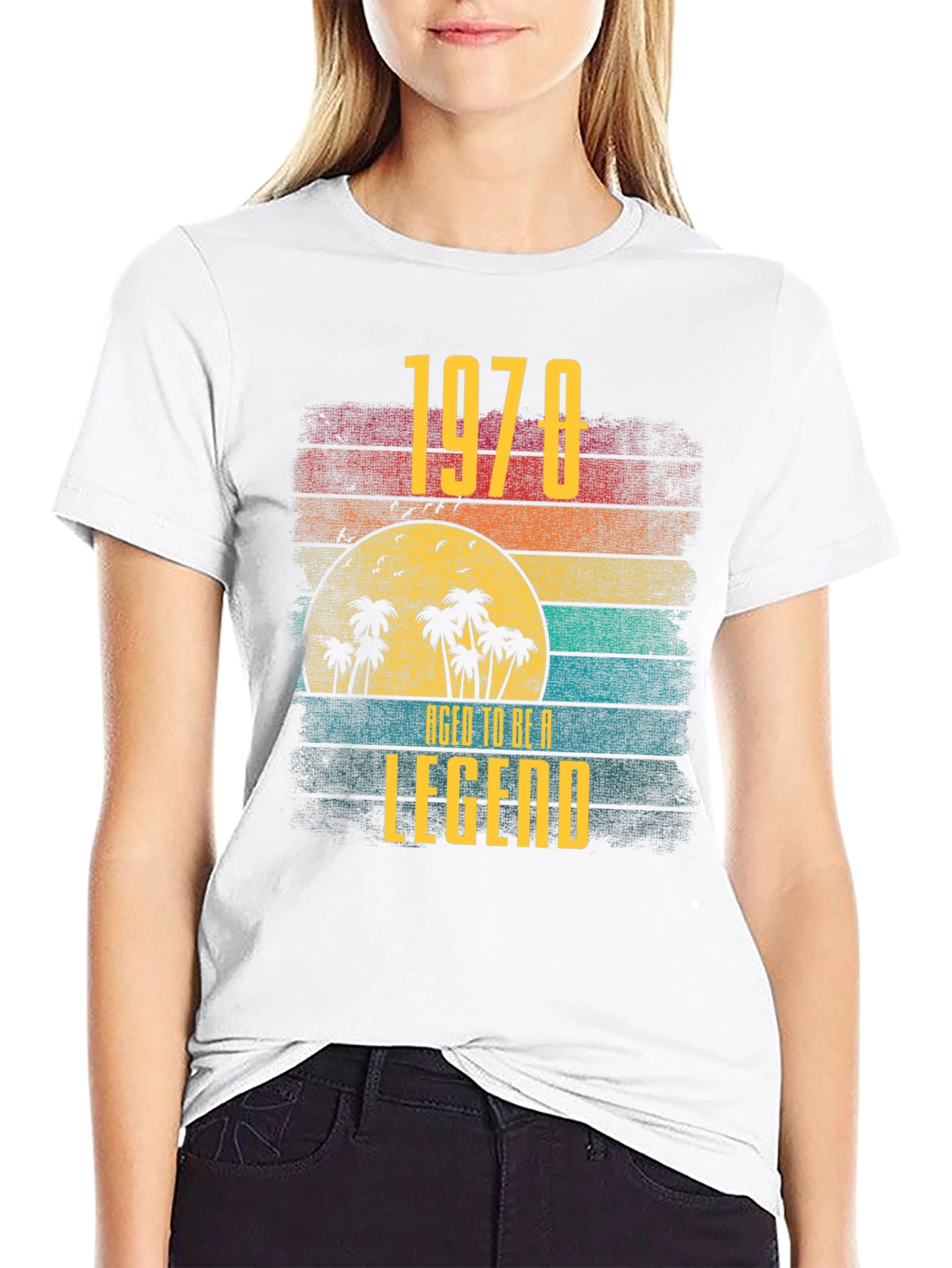 1978 Aged to Be a Legend Retro Sunset T-Shirt