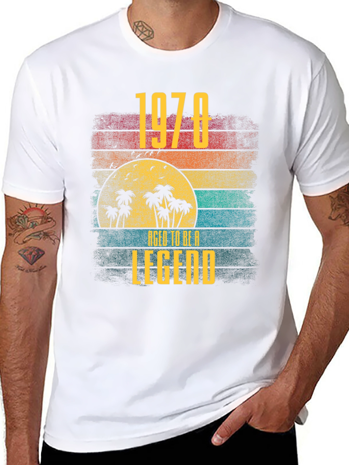 1978 Aged to Be a Legend Retro Sunset T-Shirt