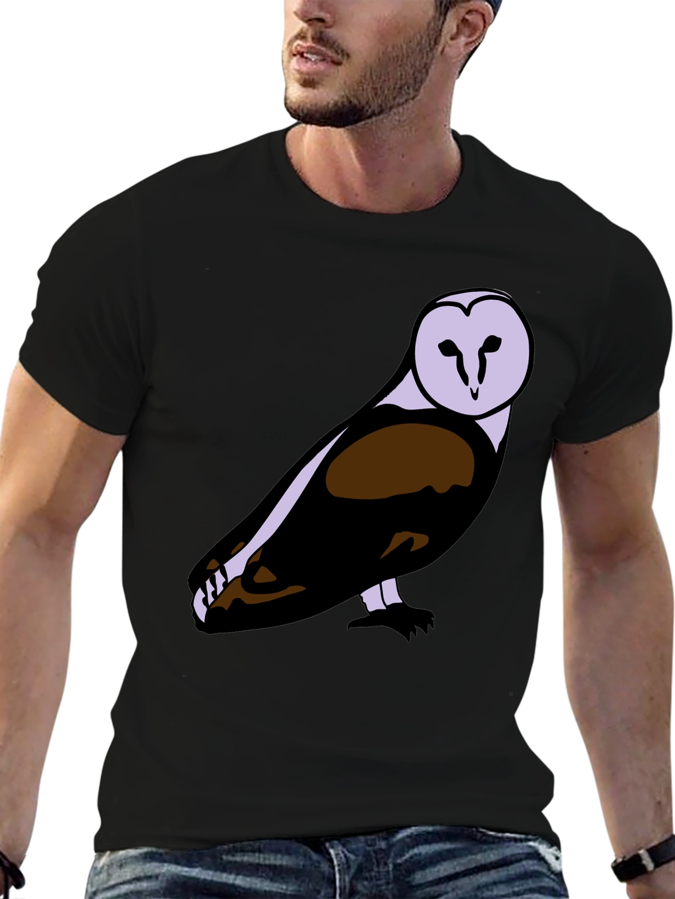 Owl Graphic Print T-Shirt - Stylish Mens Tee