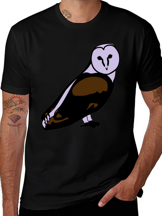 Owl Graphic Print T-Shirt - Stylish Mens Tee