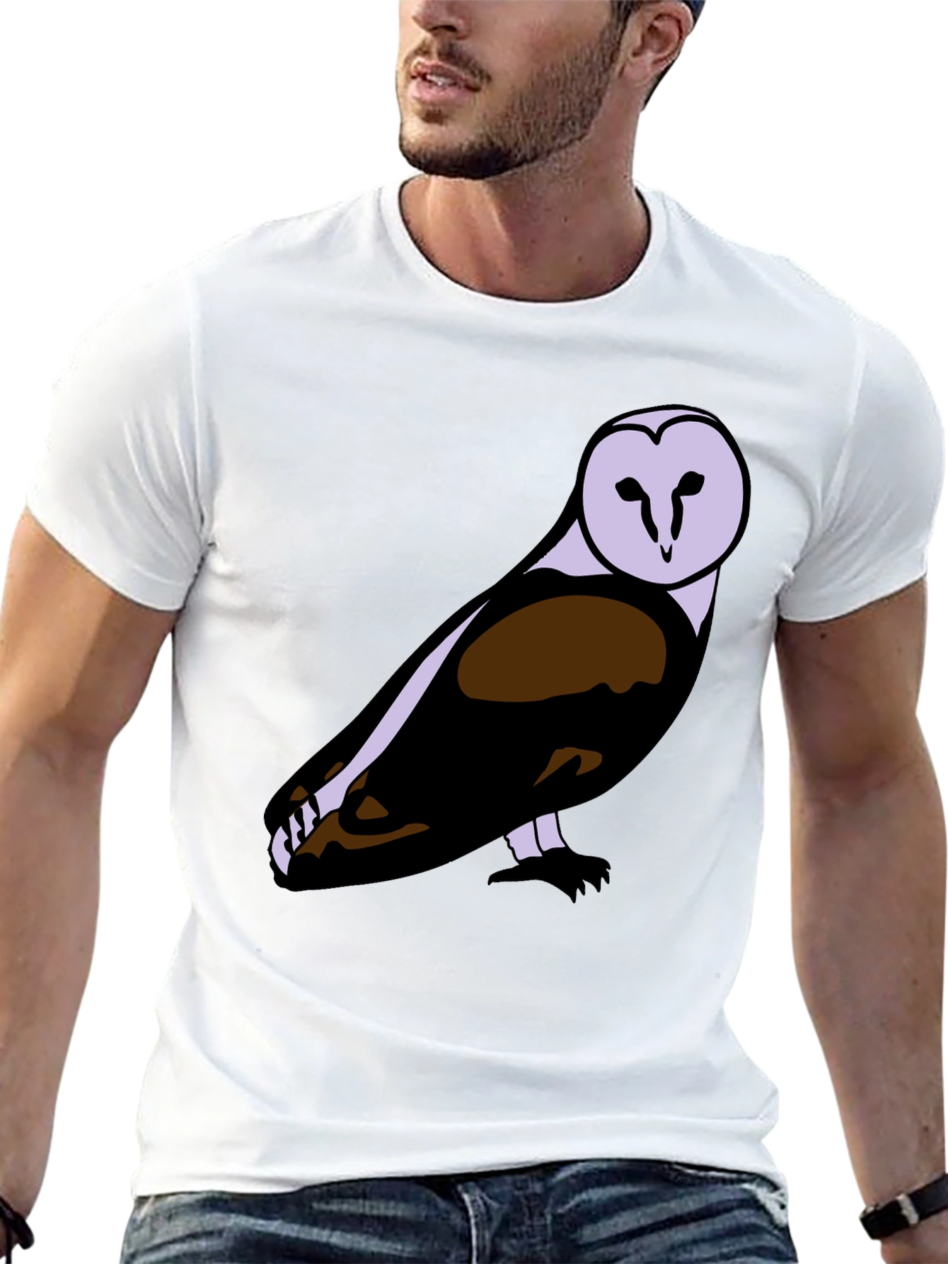 Owl Graphic Print T-Shirt - Stylish Mens Tee