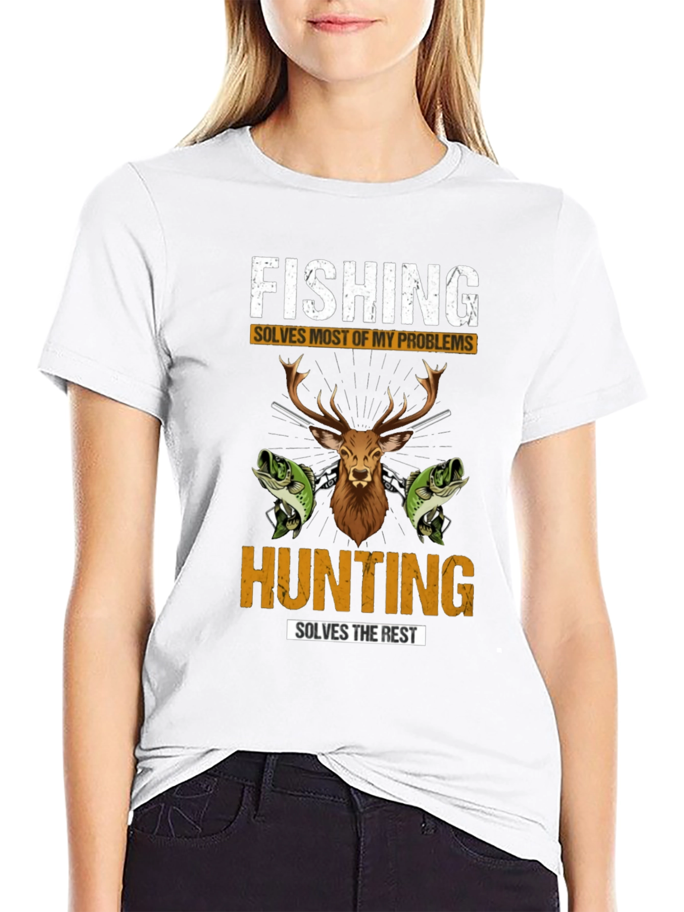 Fishing Hunting Graphic T-Shirt