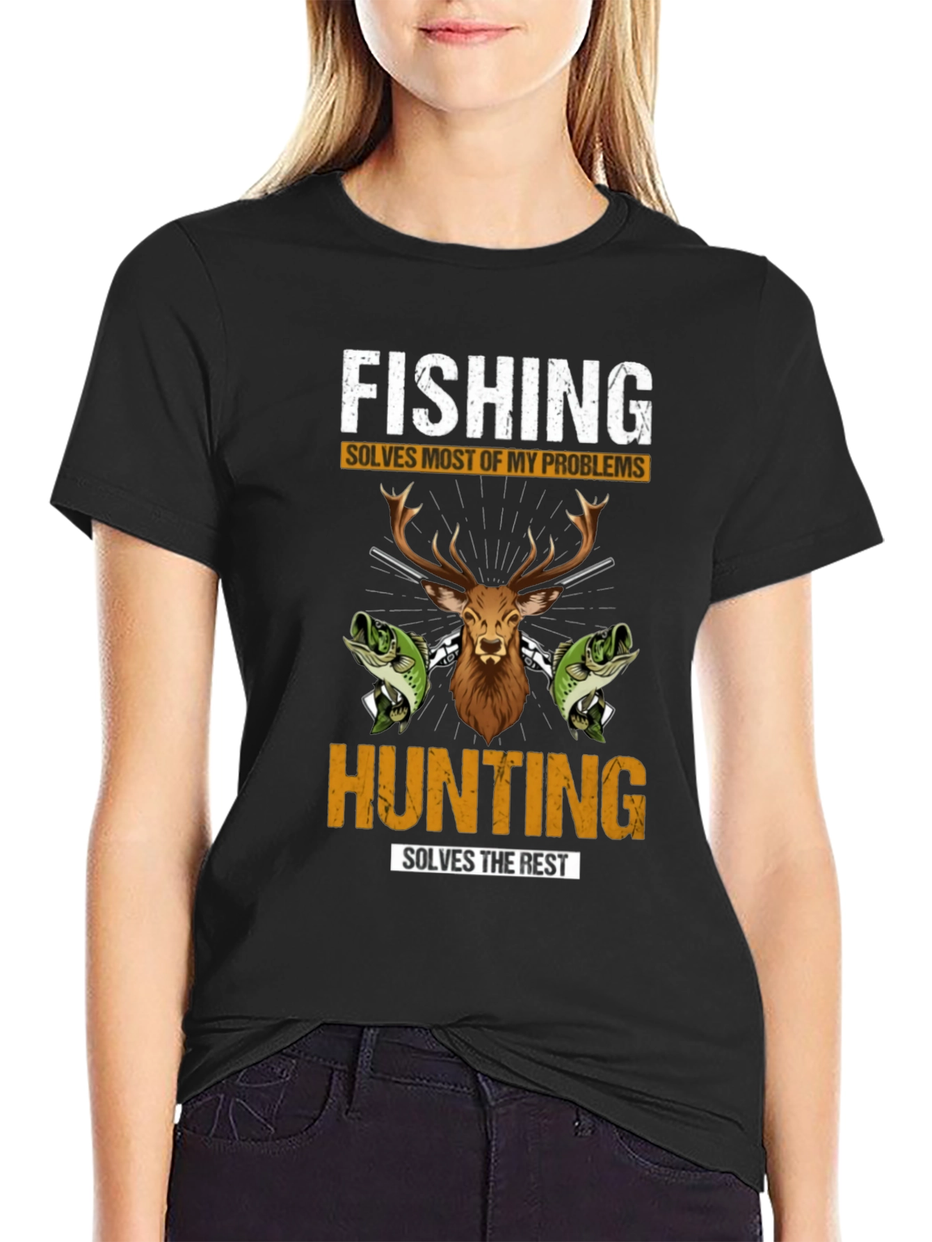 Fishing Hunting Graphic T-Shirt