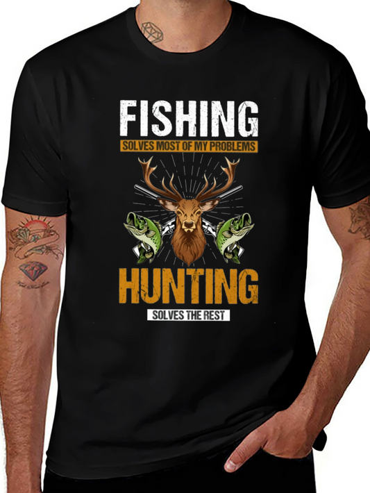 Fishing Hunting Graphic T-Shirt