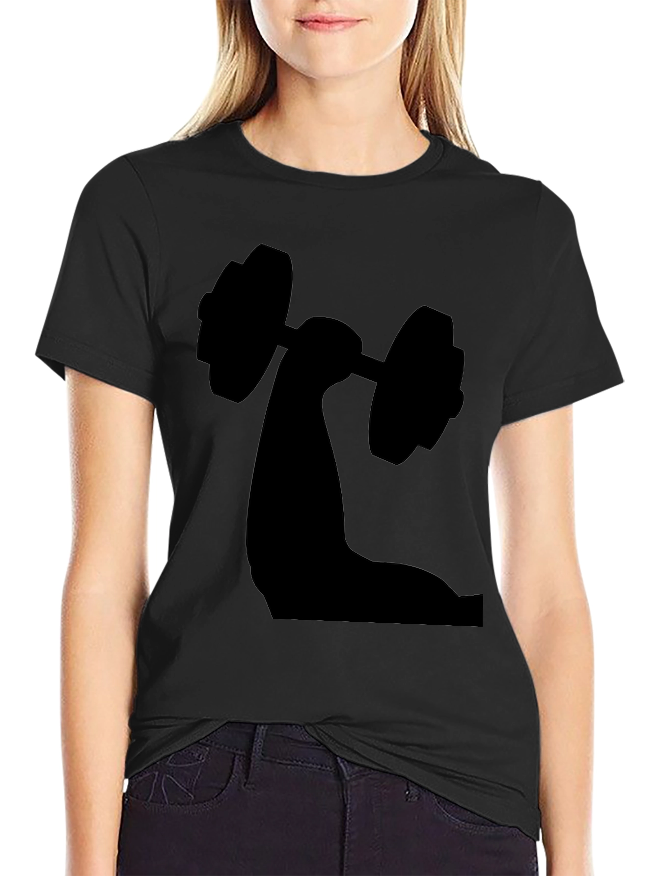 Weightlifting Arm Graphic Tee - Black