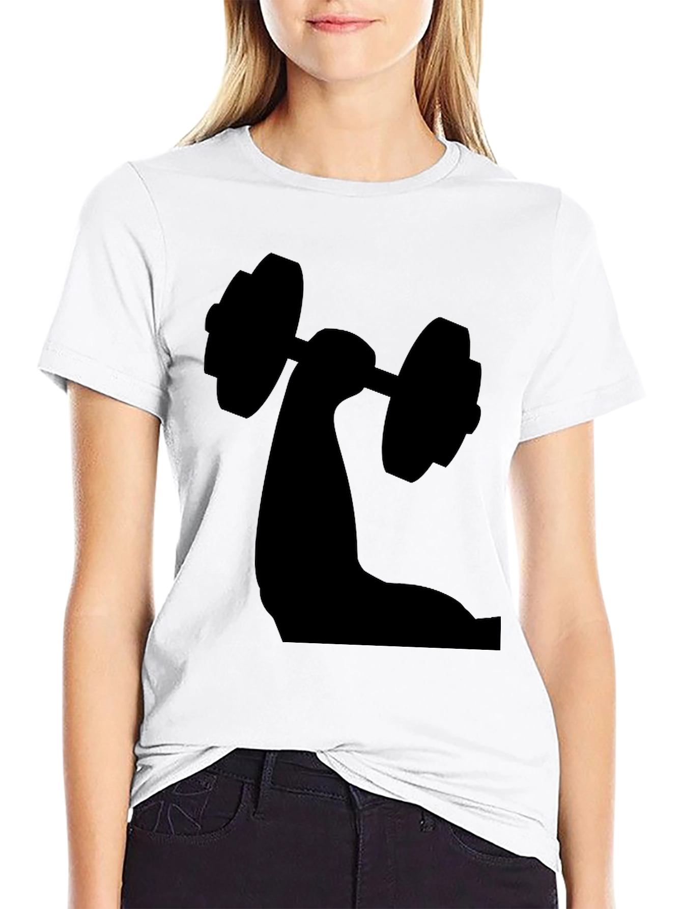 Weightlifting Arm Graphic Tee - Black
