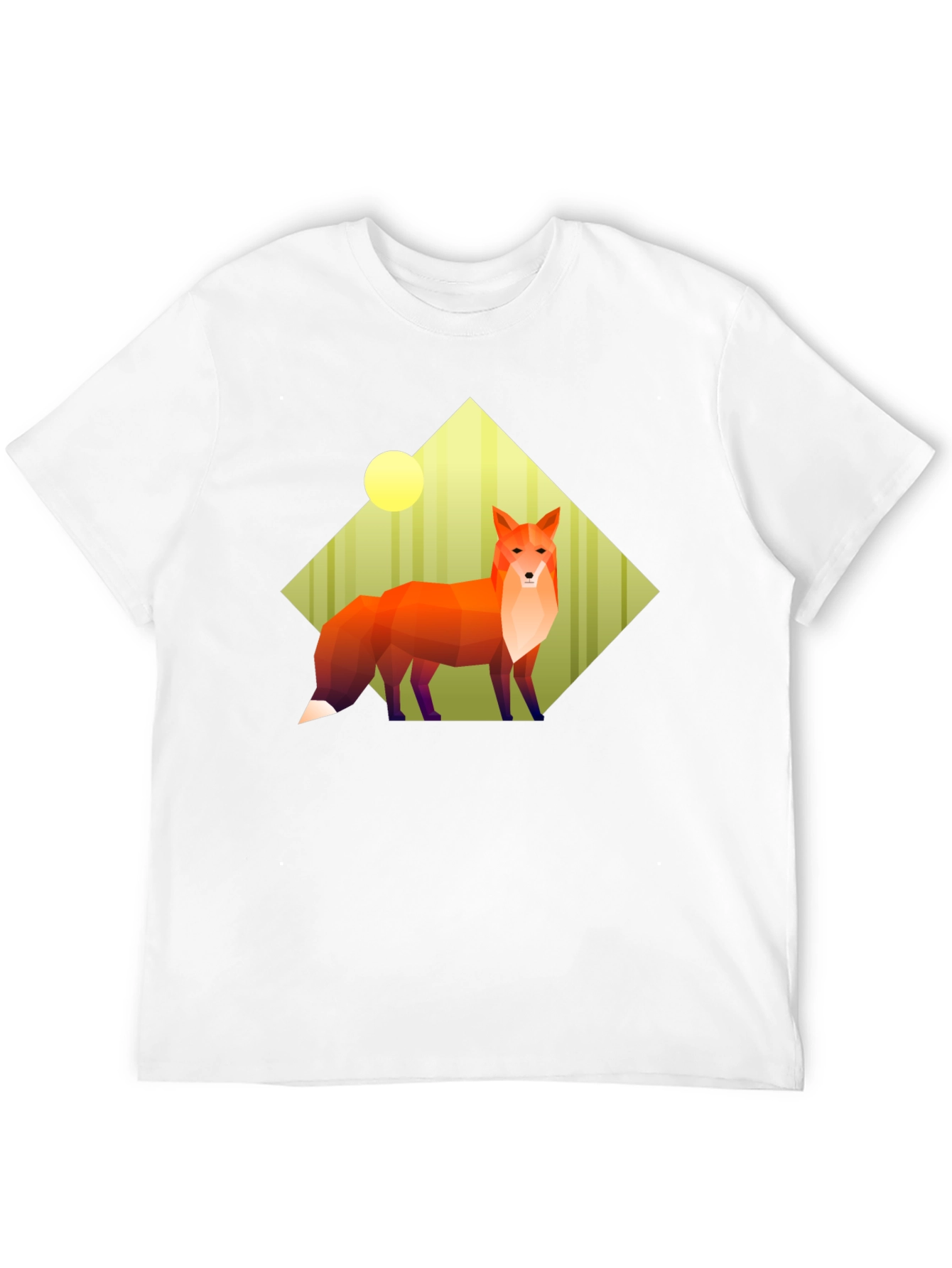 Geometric Fox Graphic Tee - Unisex Black T-Shirt