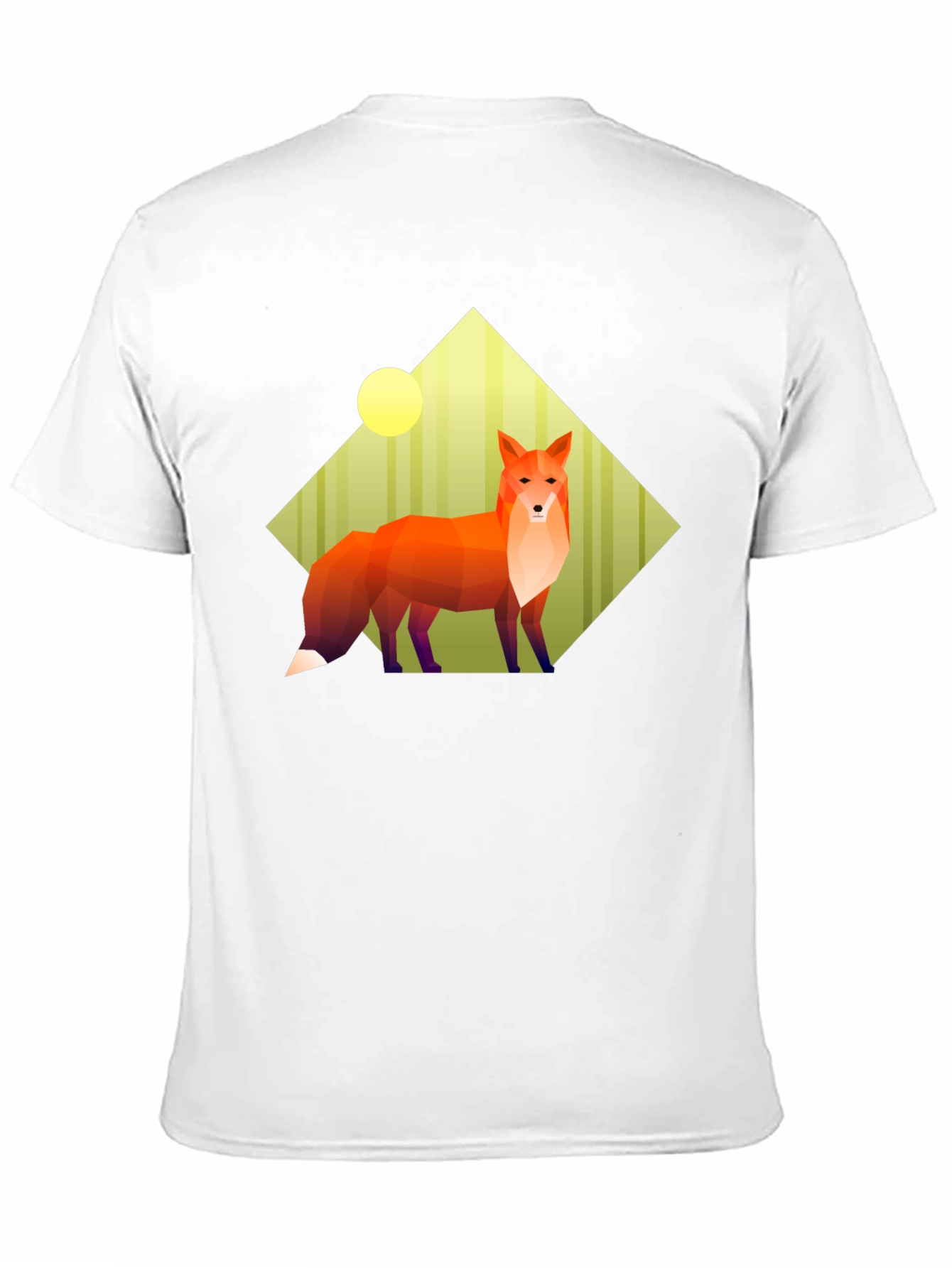 Geometric Fox Graphic Tee - Unisex Black T-Shirt