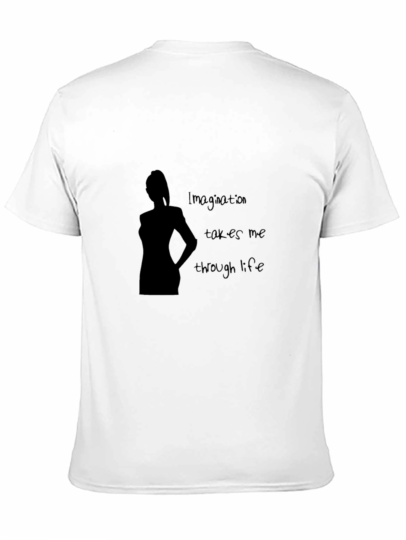 Imagination Takes Me Through Life Black T-Shirt