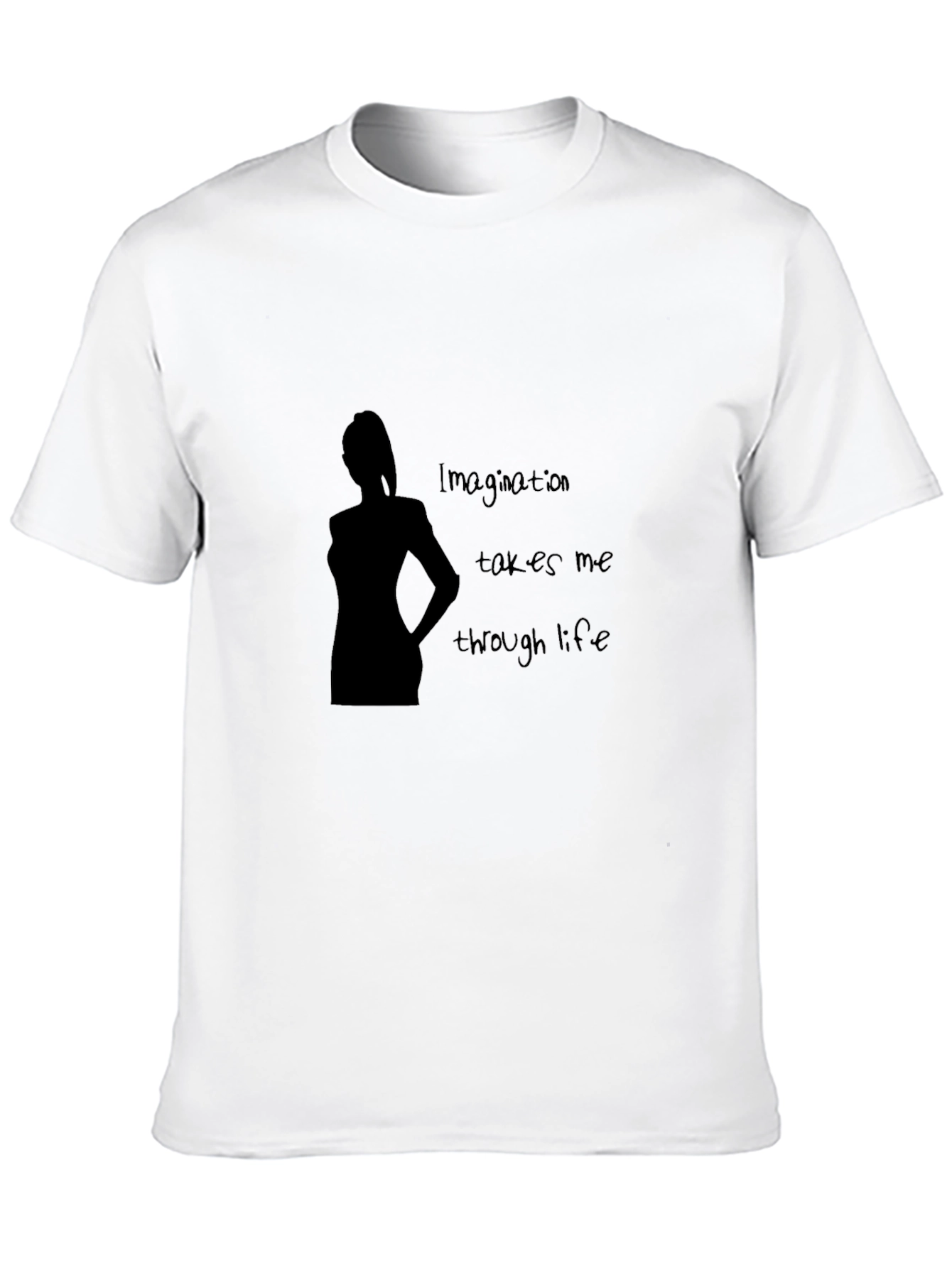 Imagination Takes Me Through Life Black T-Shirt
