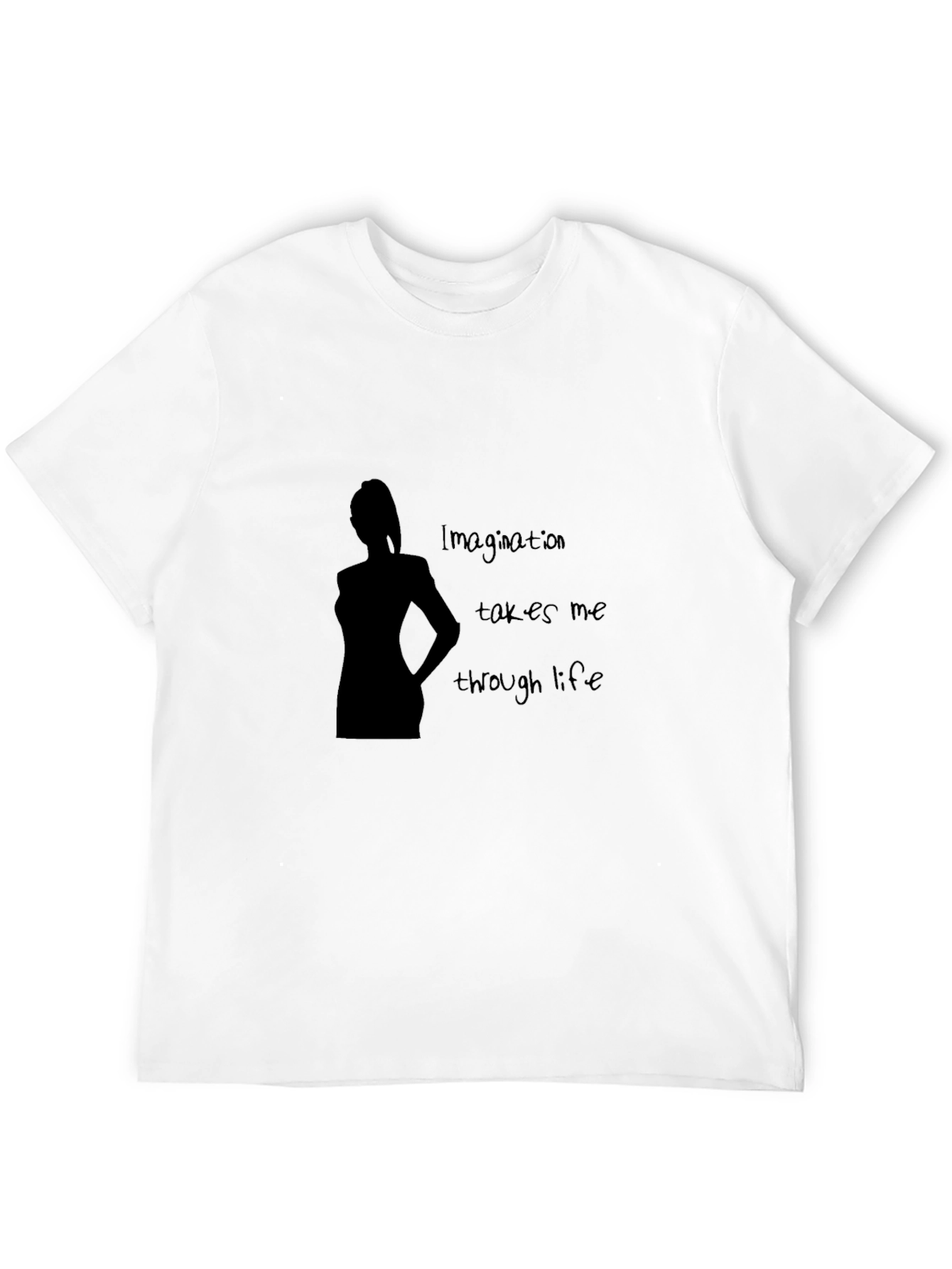 Imagination Takes Me Through Life Black T-Shirt