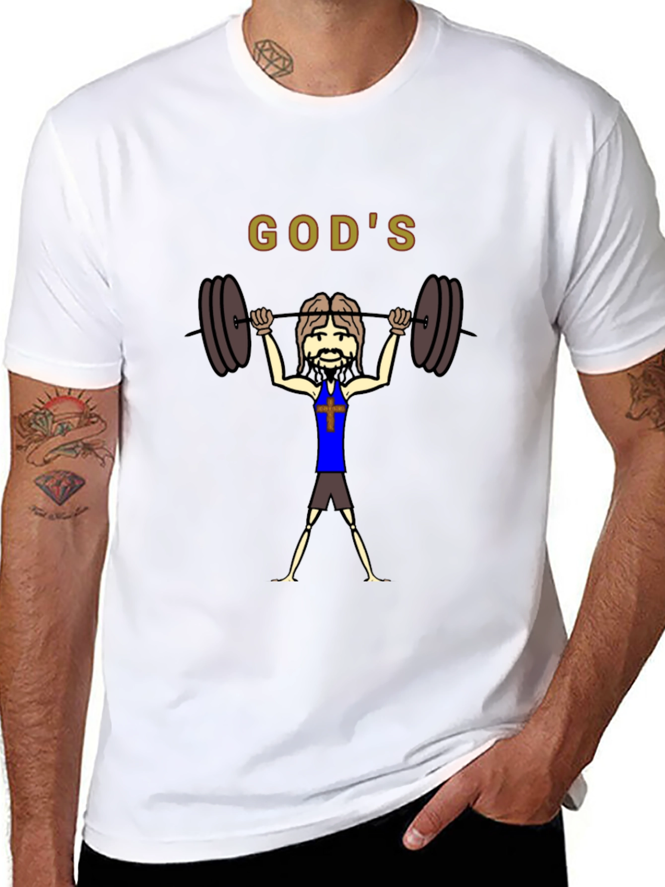 Gods Gym Black T-Shirt - Religious Workout Apparel