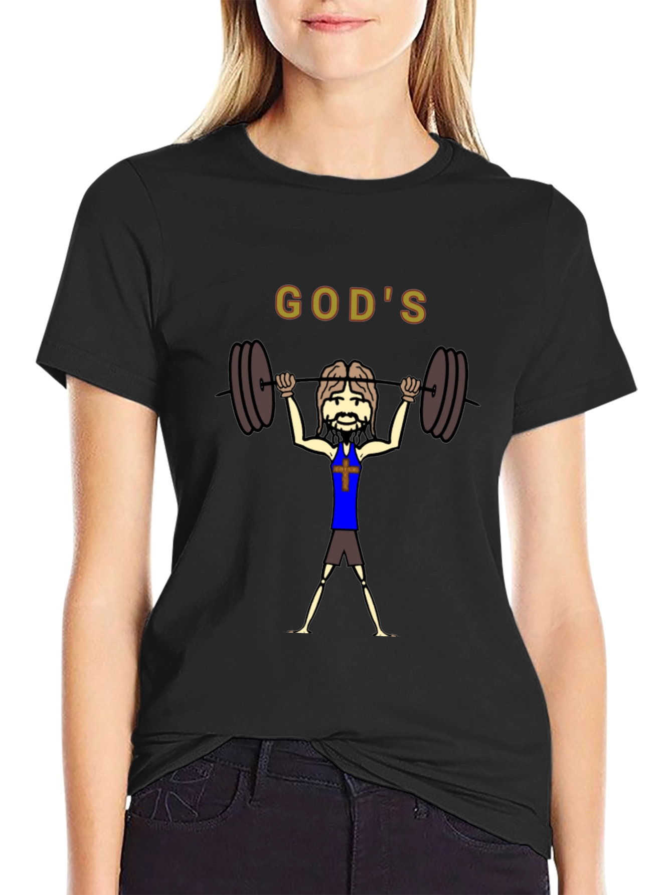 Gods Gym Black T-Shirt - Religious Workout Apparel