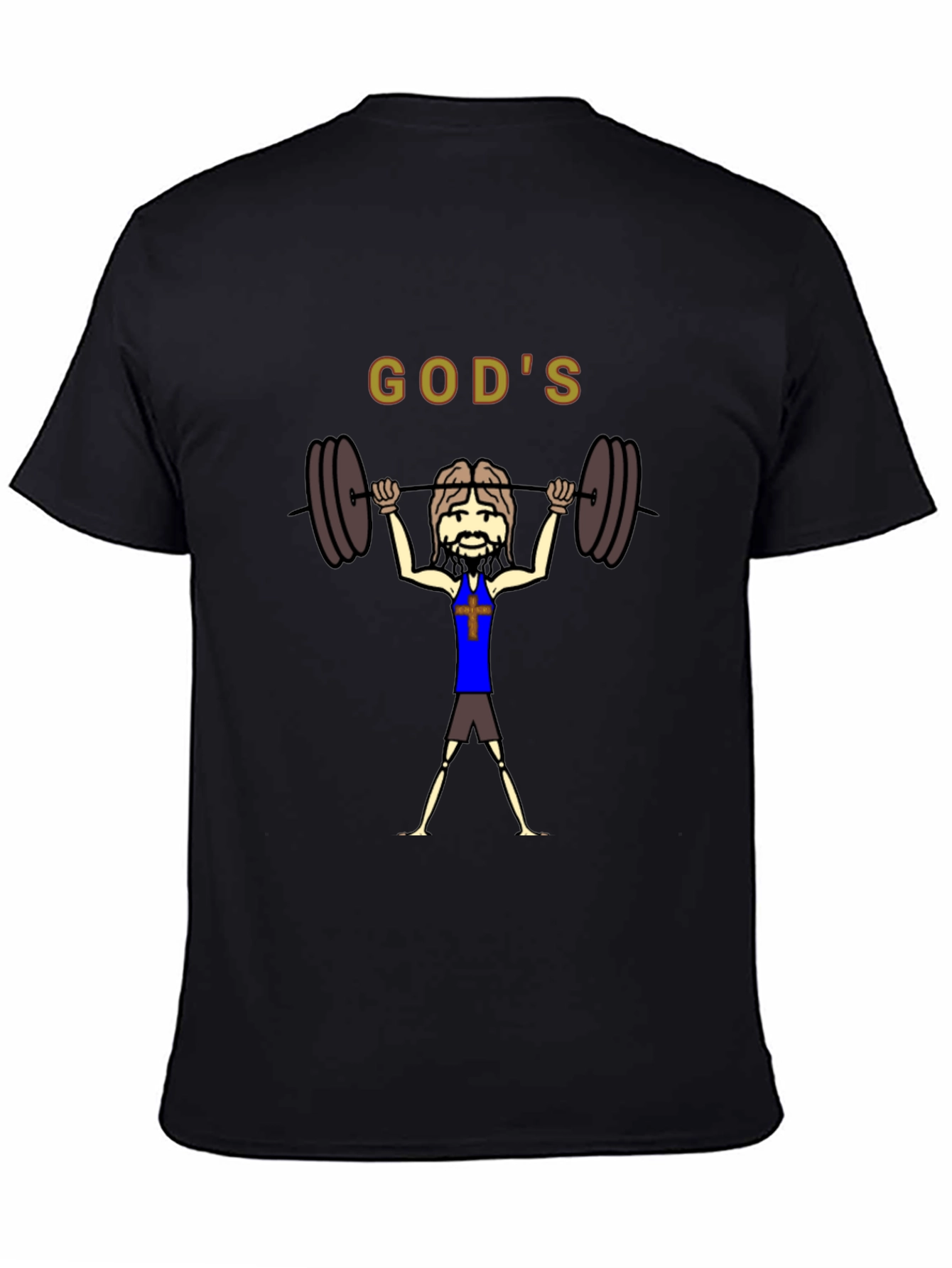 Gods Gym Black T-Shirt - Religious Workout Apparel