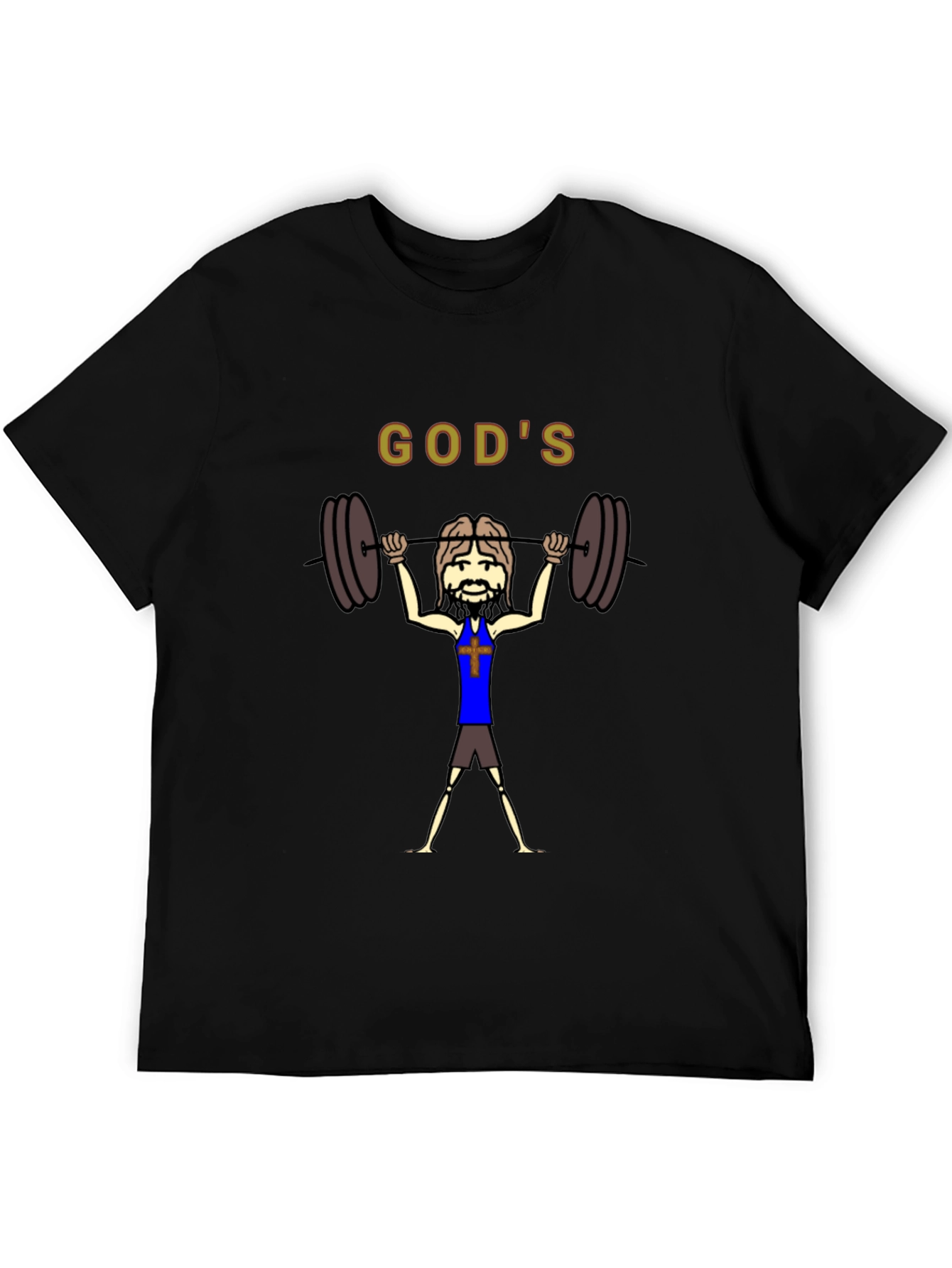 Gods Gym Black T-Shirt - Religious Workout Apparel